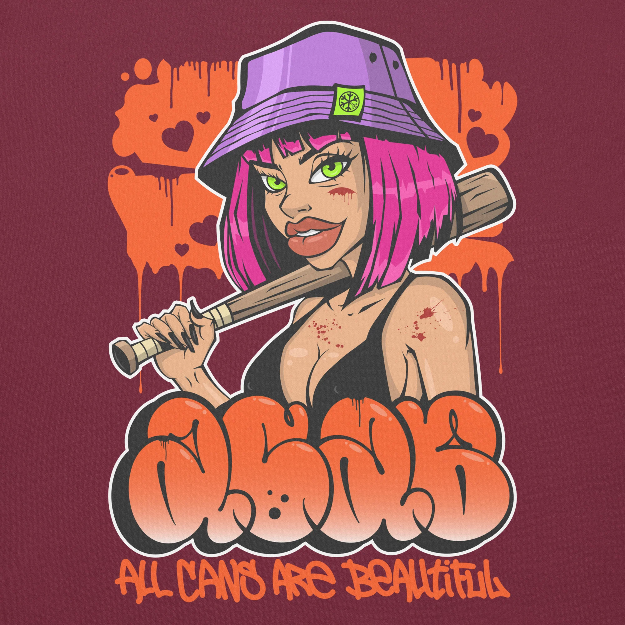 ACAB Girl Graffiti Hoodie - Image 16