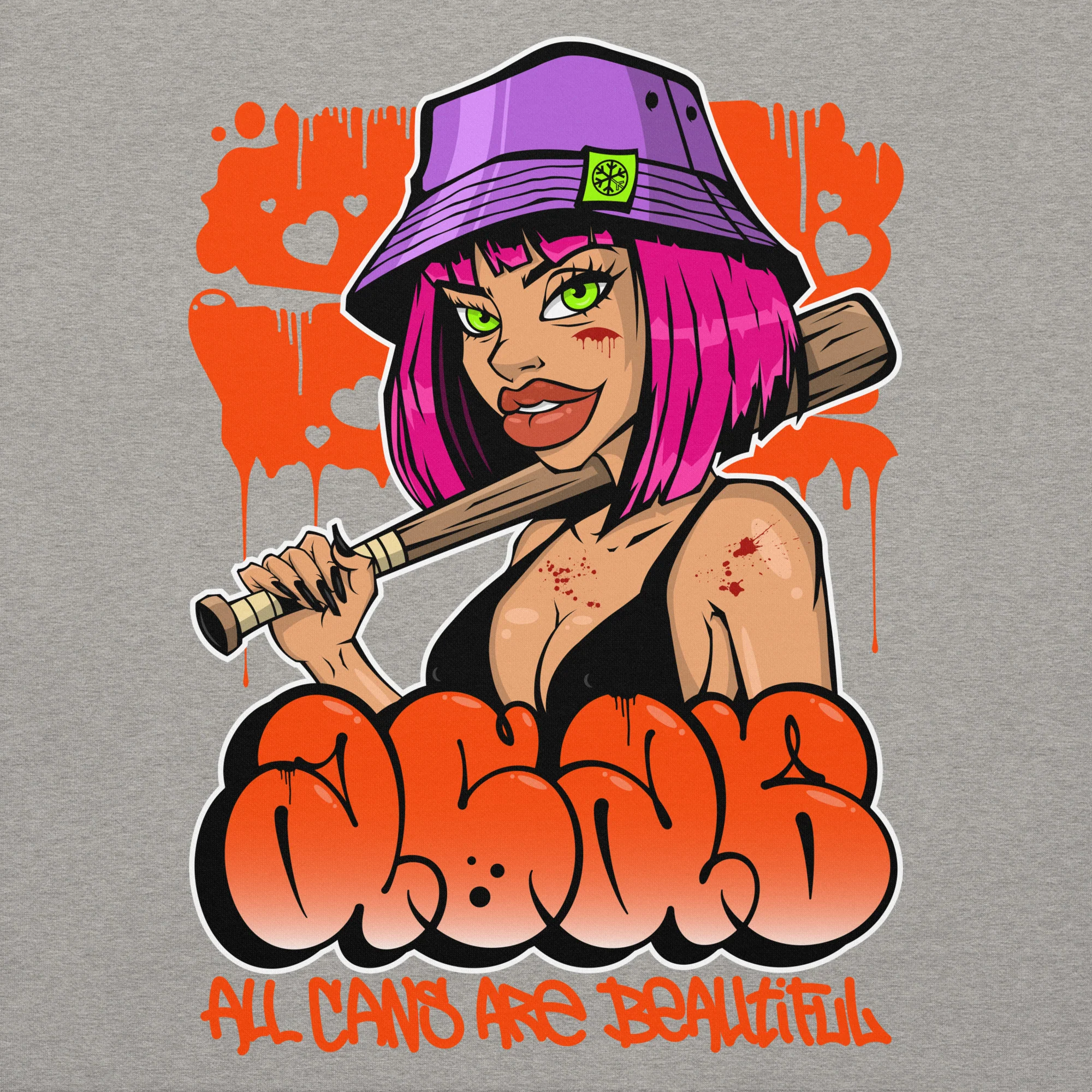ACAB Girl Graffiti Hoodie - Image 44