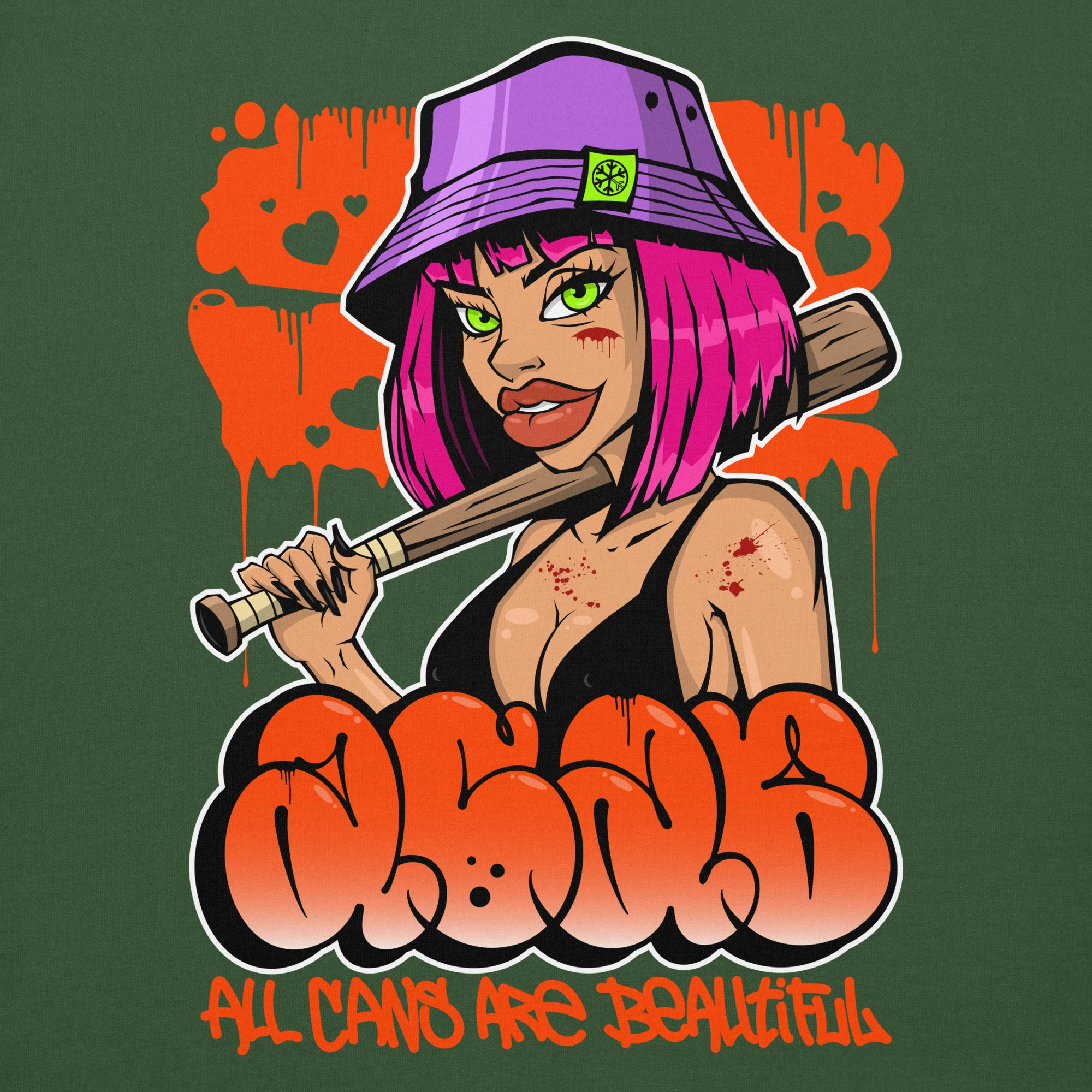 ACAB Girl Graffiti Sweatshirt - Image 30
