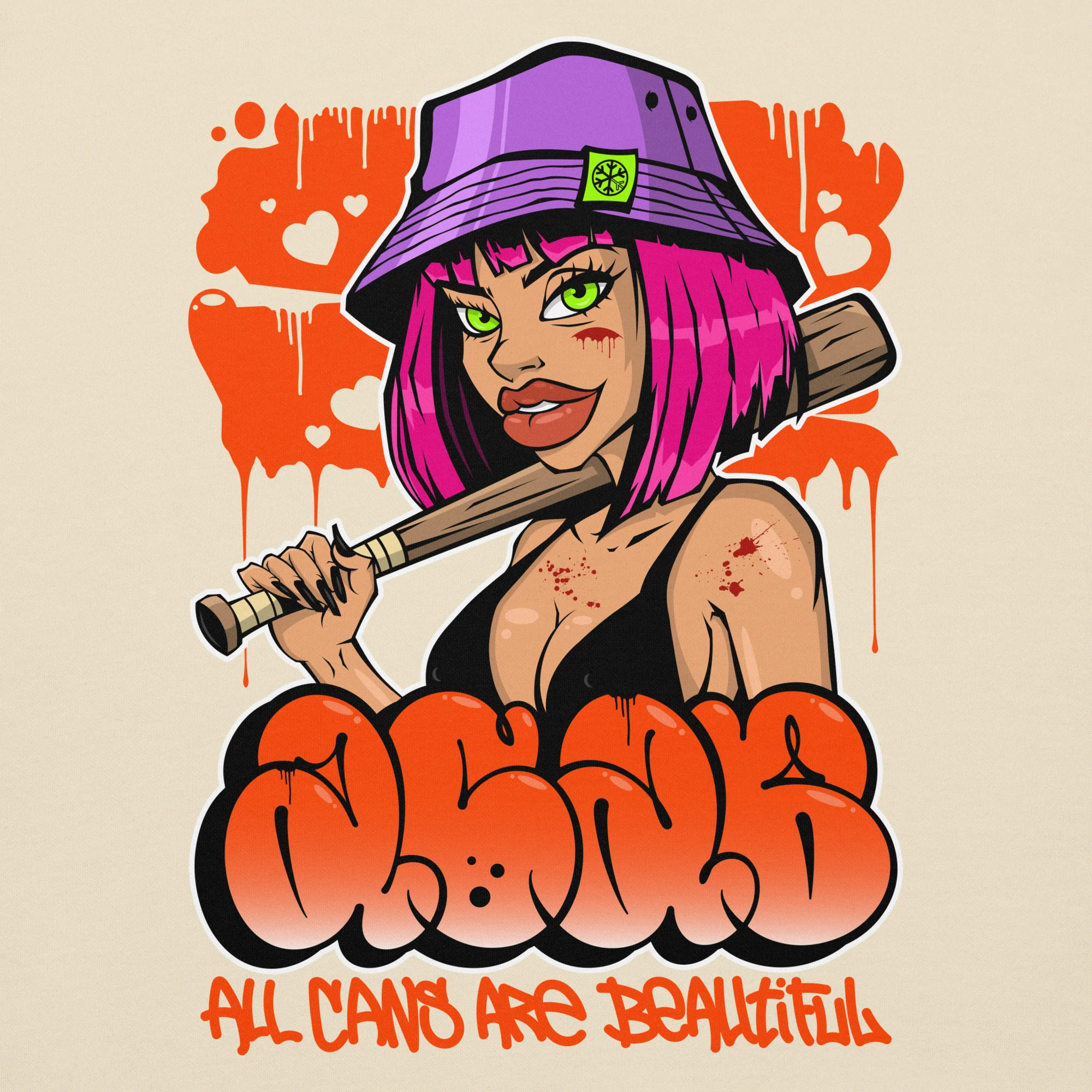 ACAB Girl Graffiti Sweatshirt - Image 37