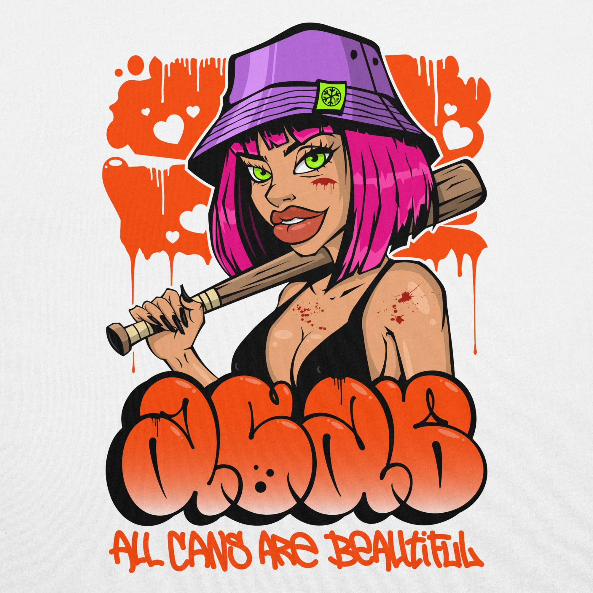 ACAB Girl Graffiti Tee - Image 2