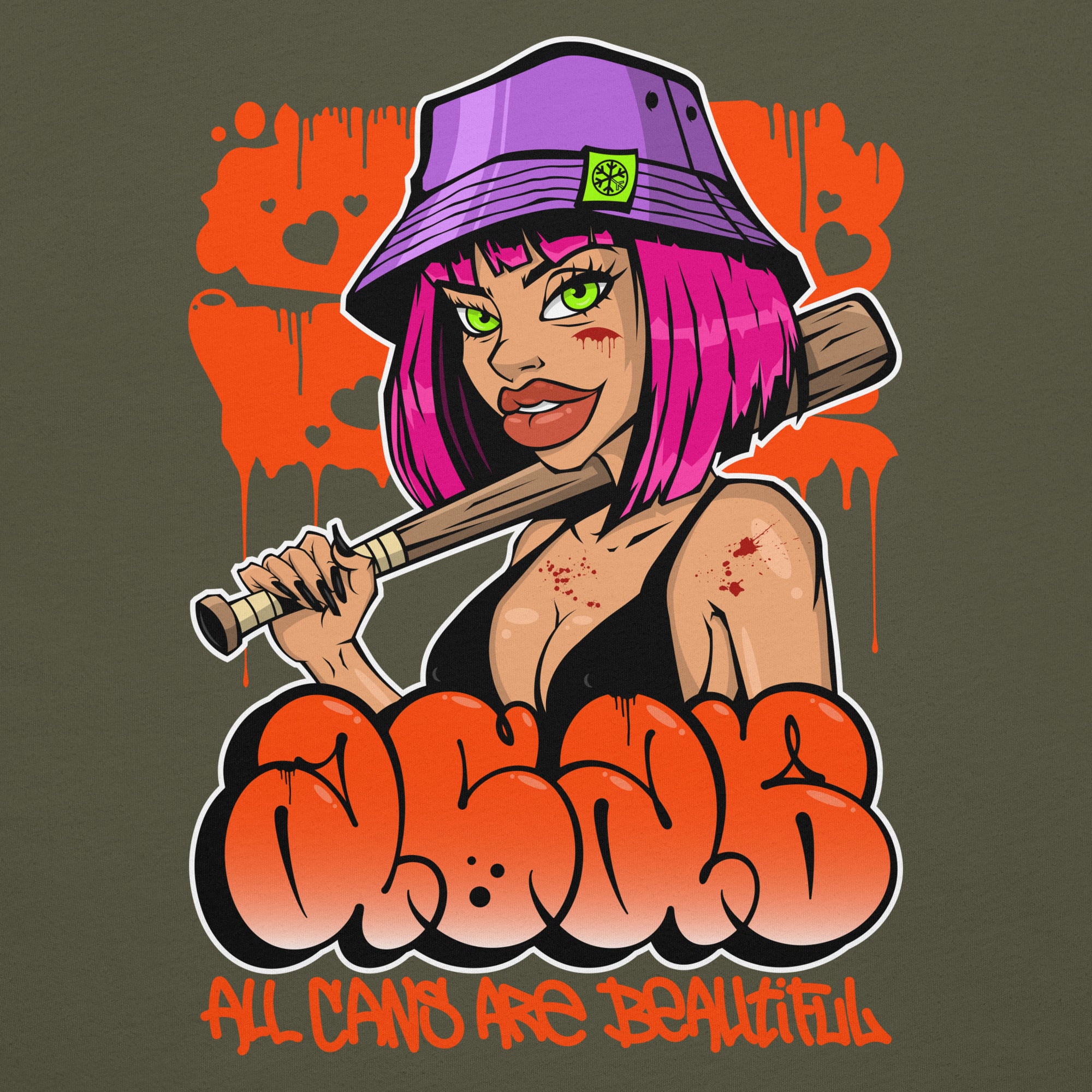 ACAB Girl Graffiti Tee - Image 30
