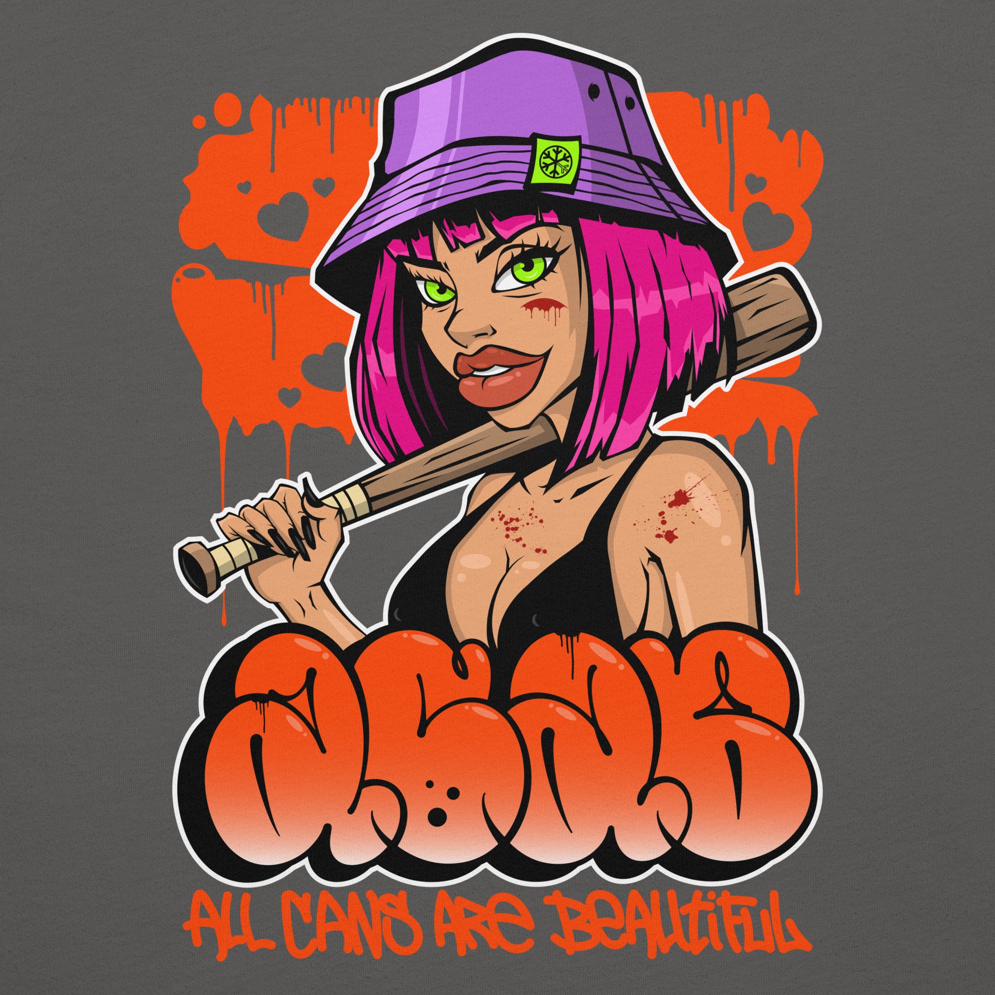 ACAB Girl Graffiti Tee - Image 37