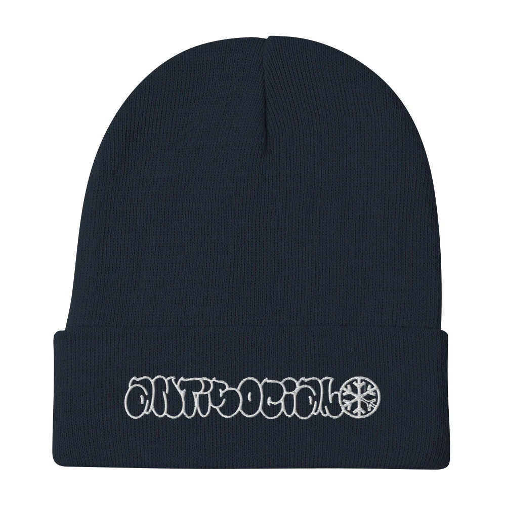 Antisocial Graffiti Hollow Beanie Hat - Image 4