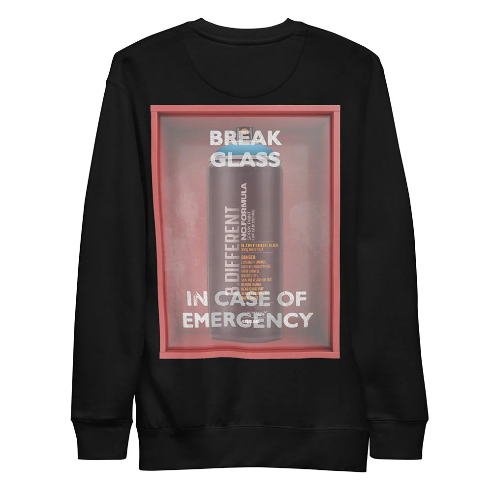 B.Different BLACK Can Sweatshirt