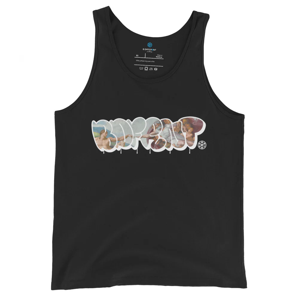 BDFRNT Throwie x Creation of Adam Graffiti Tank Top - Image 5