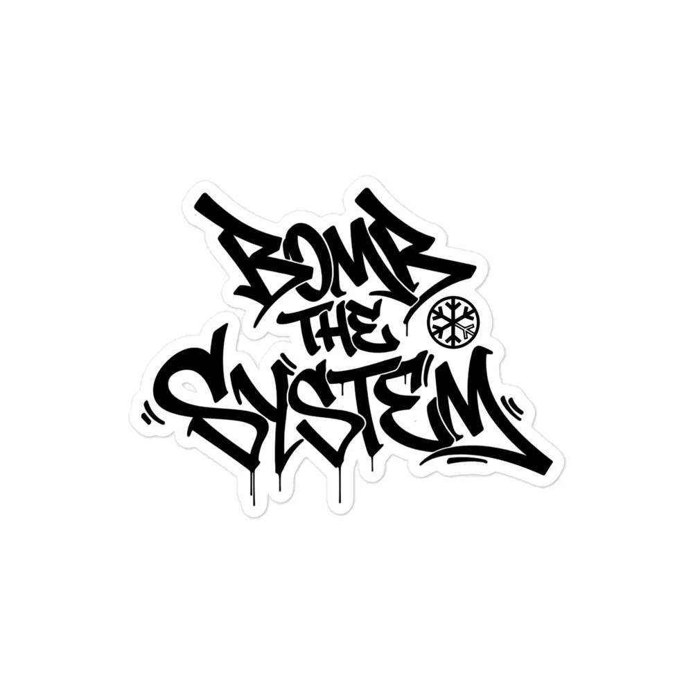 Bomb The System Graffiti Sticker