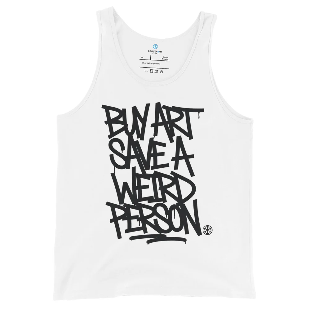 Buy Art Save a Weird Person Graffiti Tank Top - Image 11