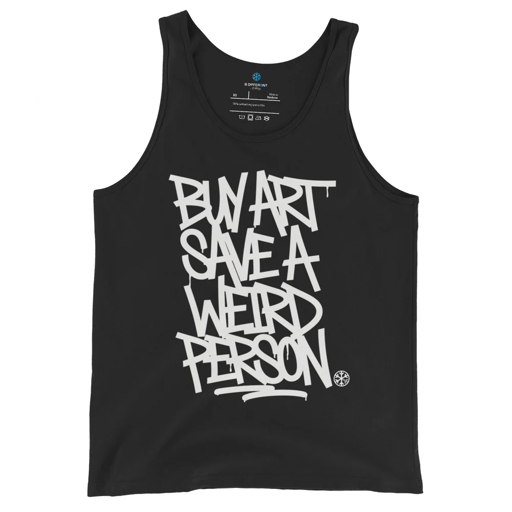 Buy Art Save a Weird Person Graffiti Tank Top - Image 3