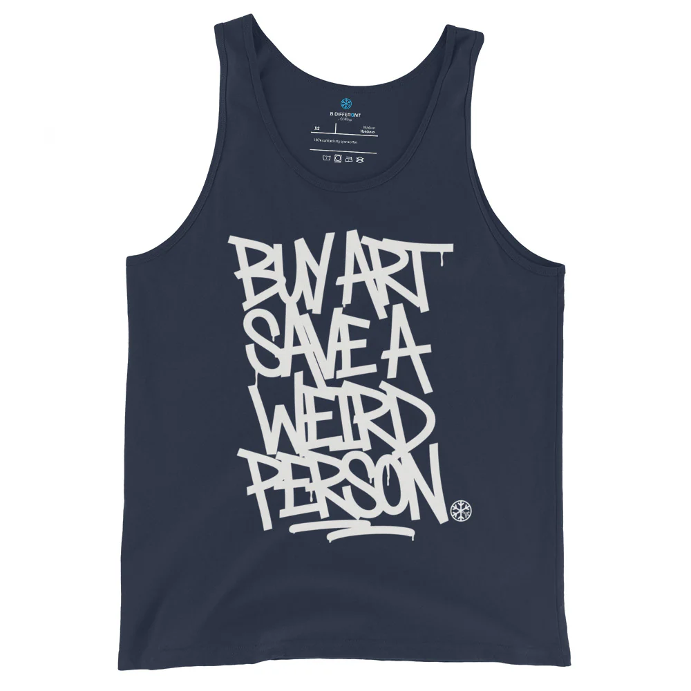 Buy Art Save a Weird Person Graffiti Tank Top - Image 5