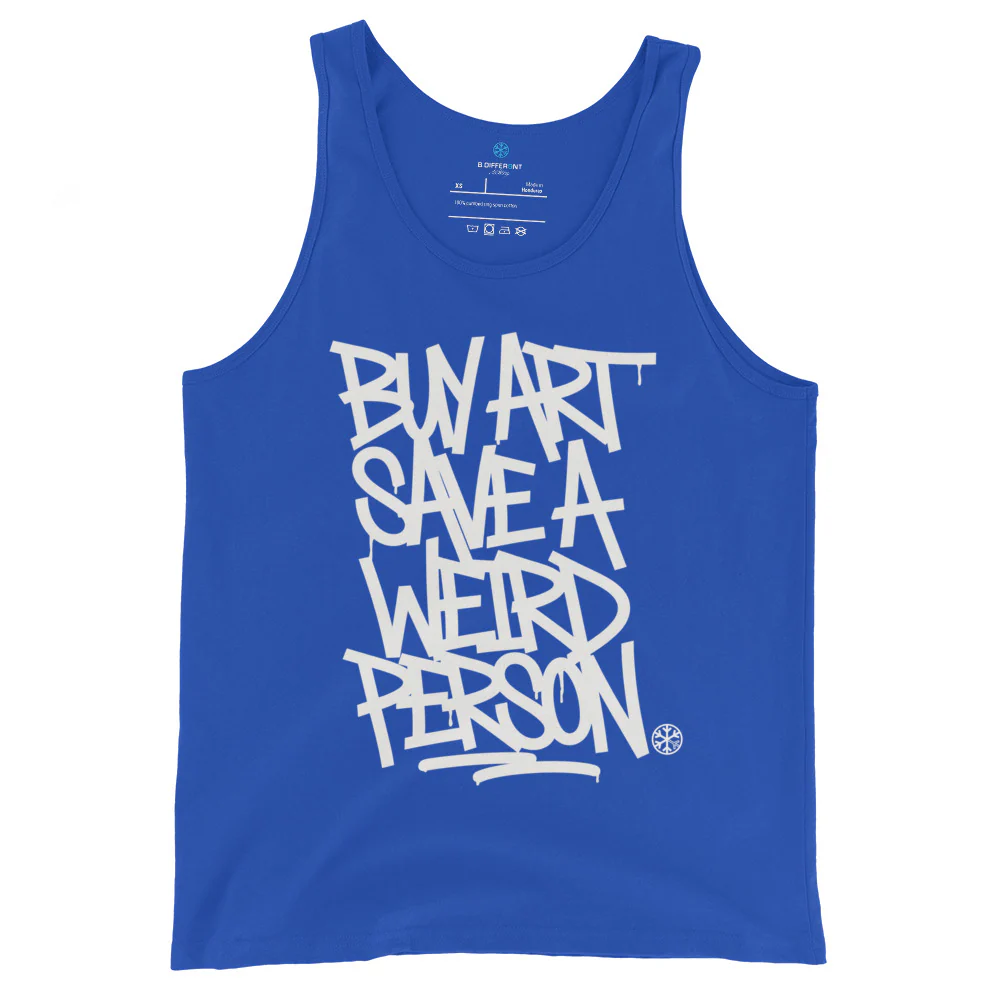 Buy Art Save a Weird Person Graffiti Tank Top - Image 7