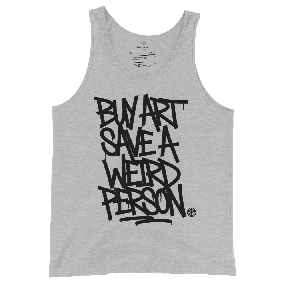 Buy Art Save a Weird Person Graffiti Tank Top - Image 9