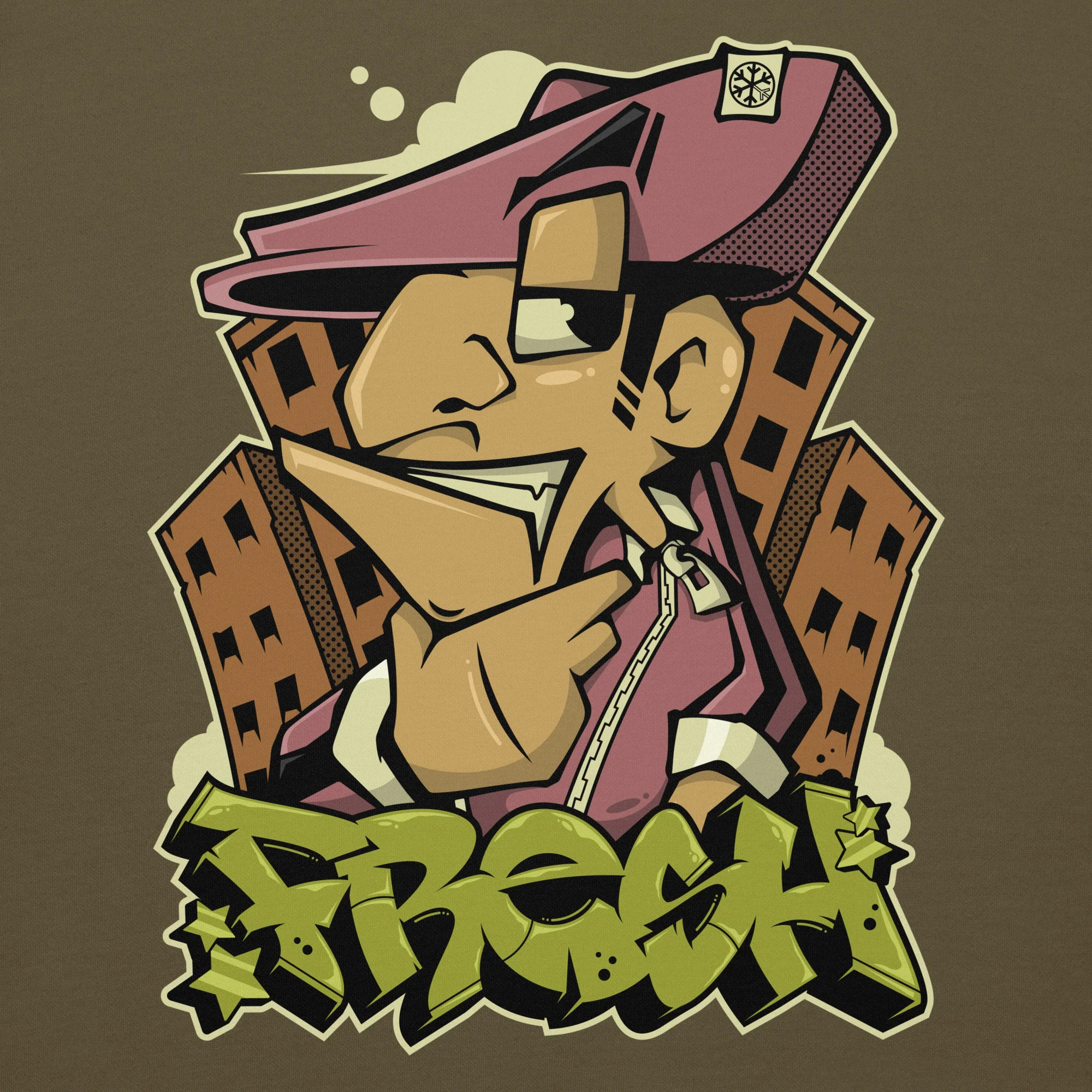 Fresh Graffiti Character Hoodie - Image 30