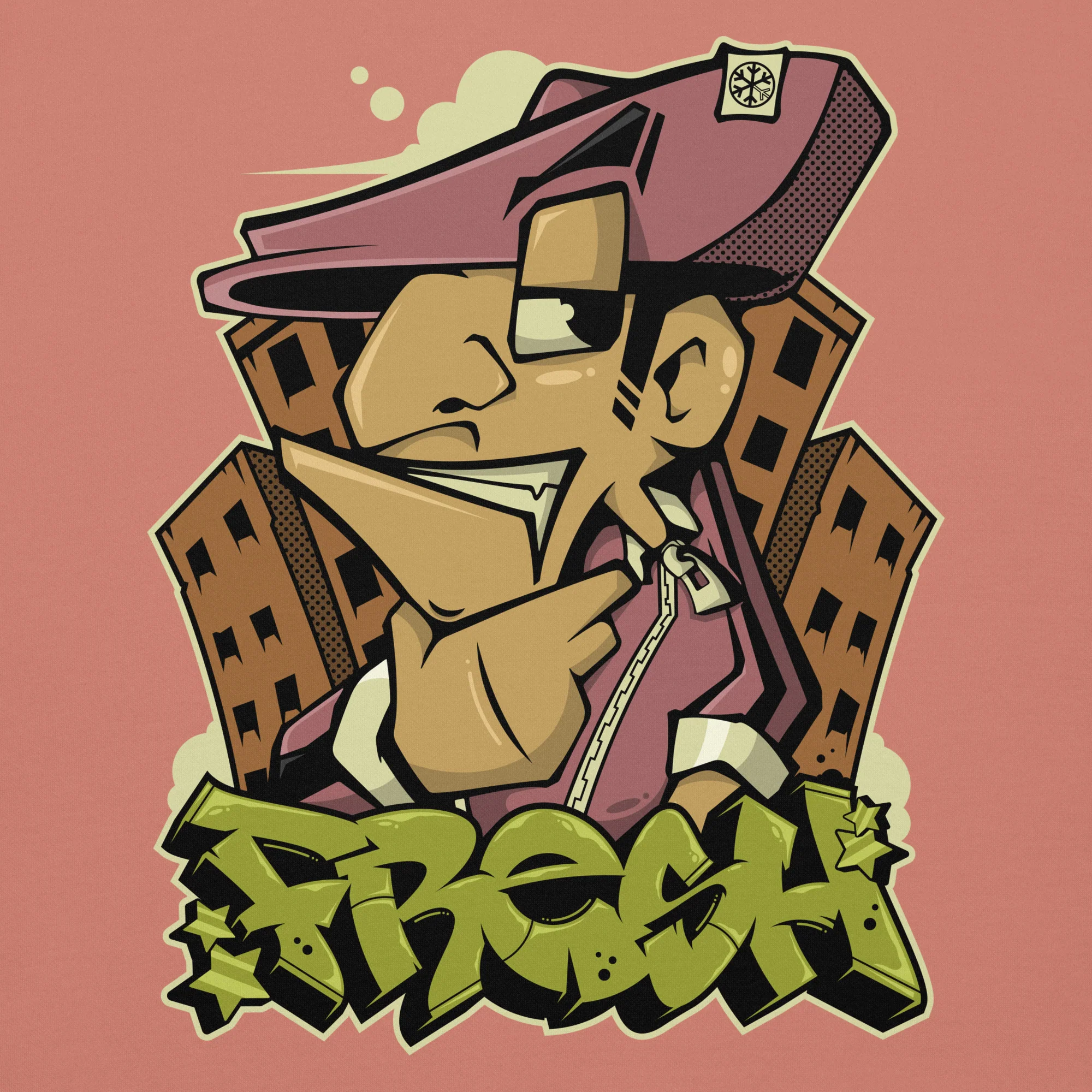 Fresh Graffiti Character Hoodie - Image 37