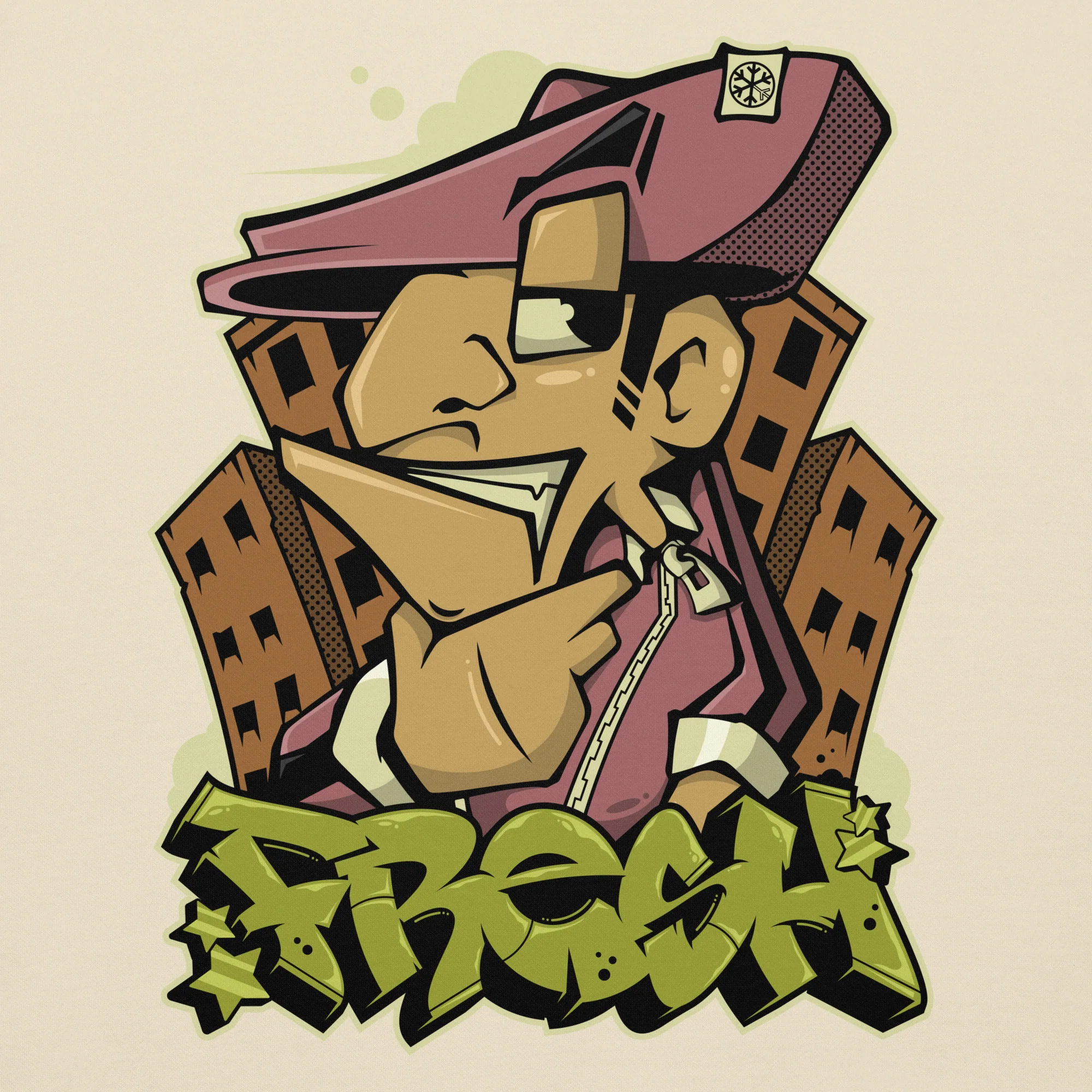 Fresh Graffiti Character Sweatshirt - Image 44