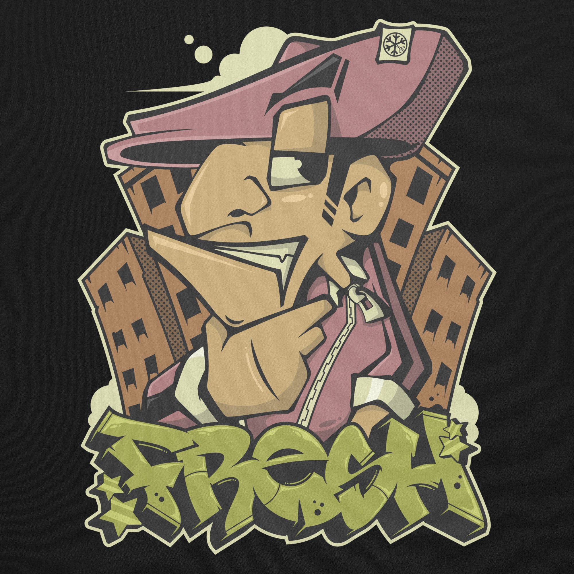 Fresh Graffiti Character Tee - Image 2