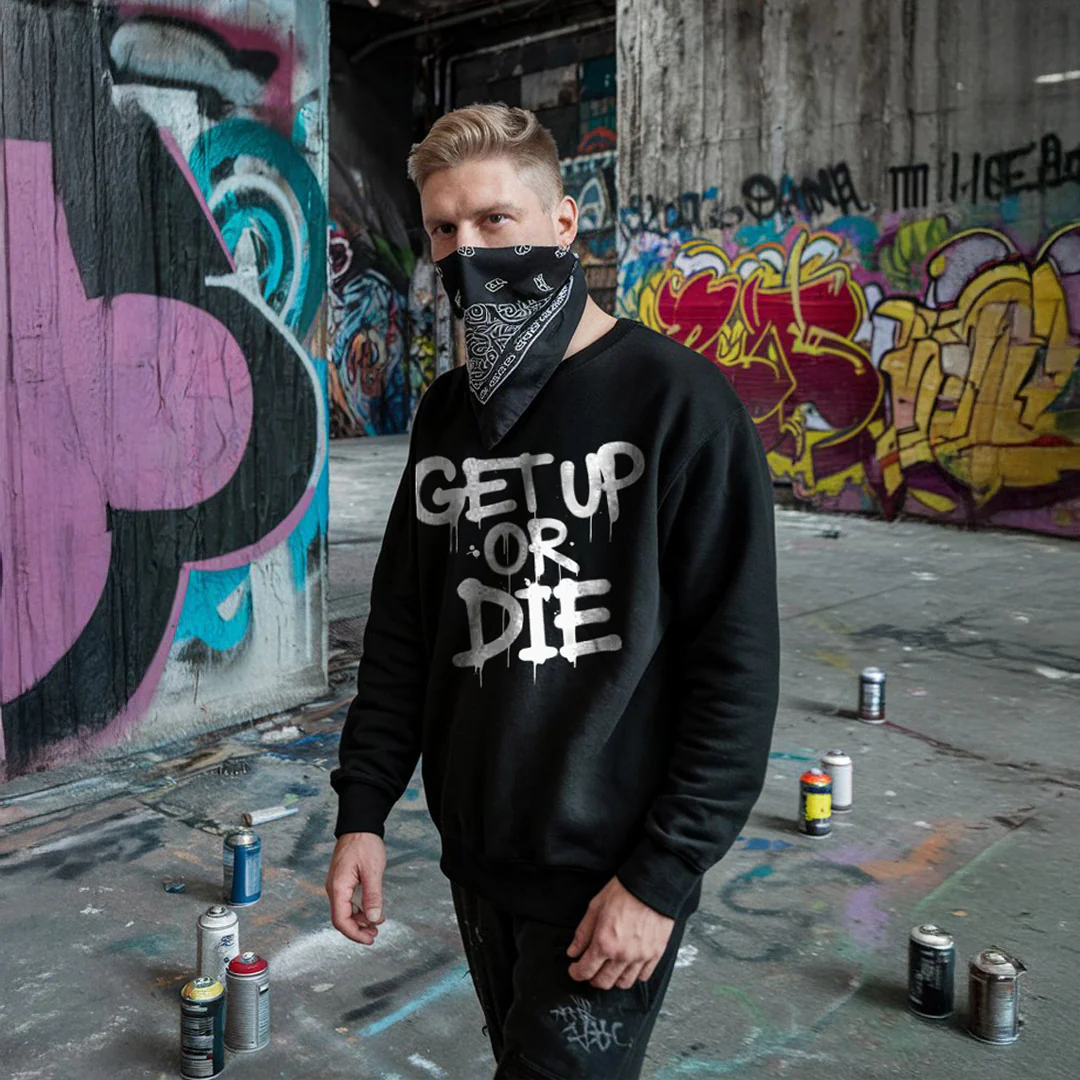 Get Up Or Die Graffiti Tag Sweatshirt - Image 20