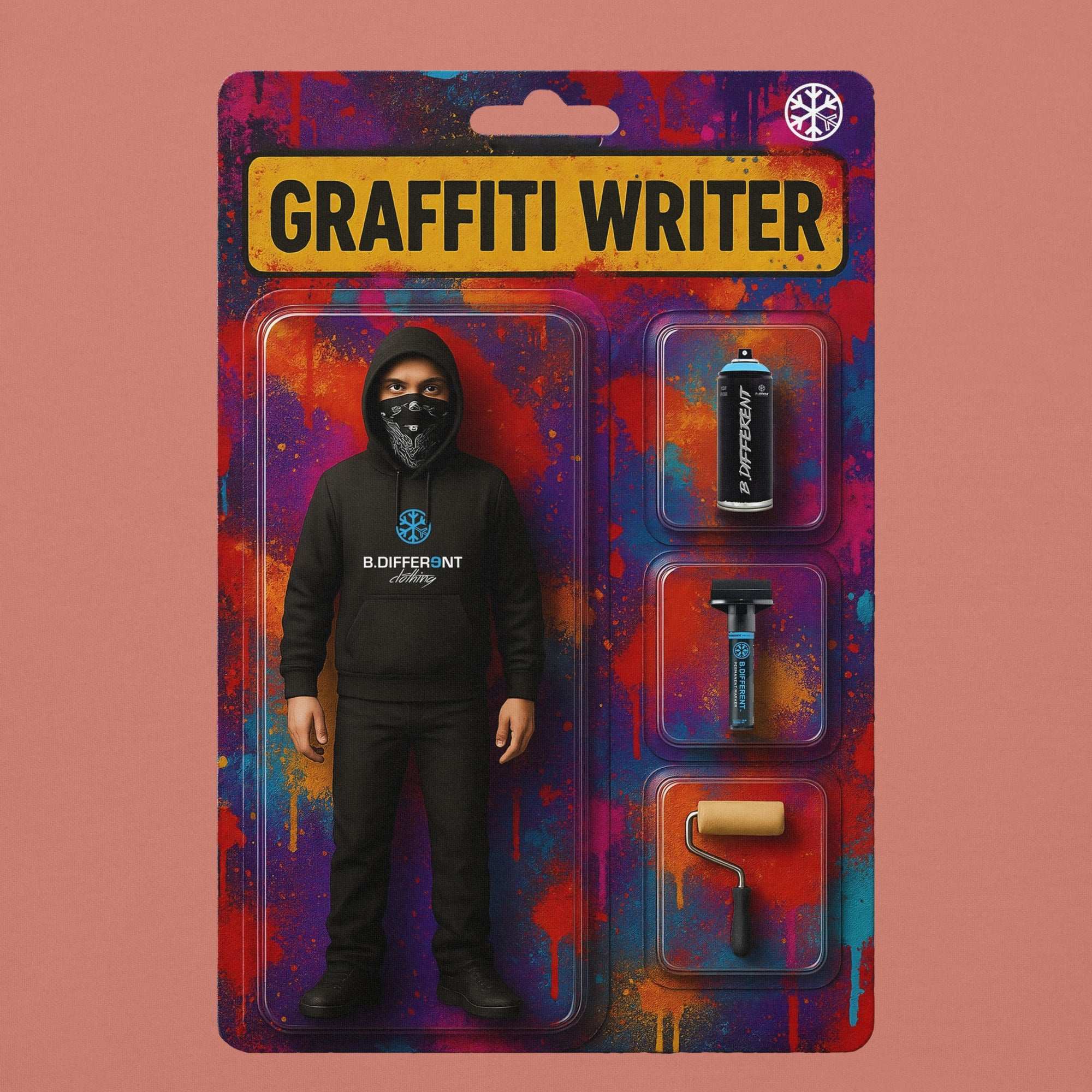Graffiti Artist Action Figure Hoodie - Image 38