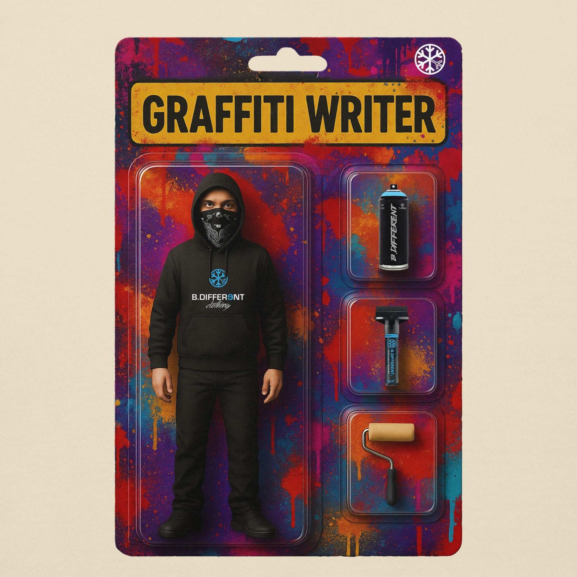 Graffiti Artist Action Figure Hoodie - Image 46