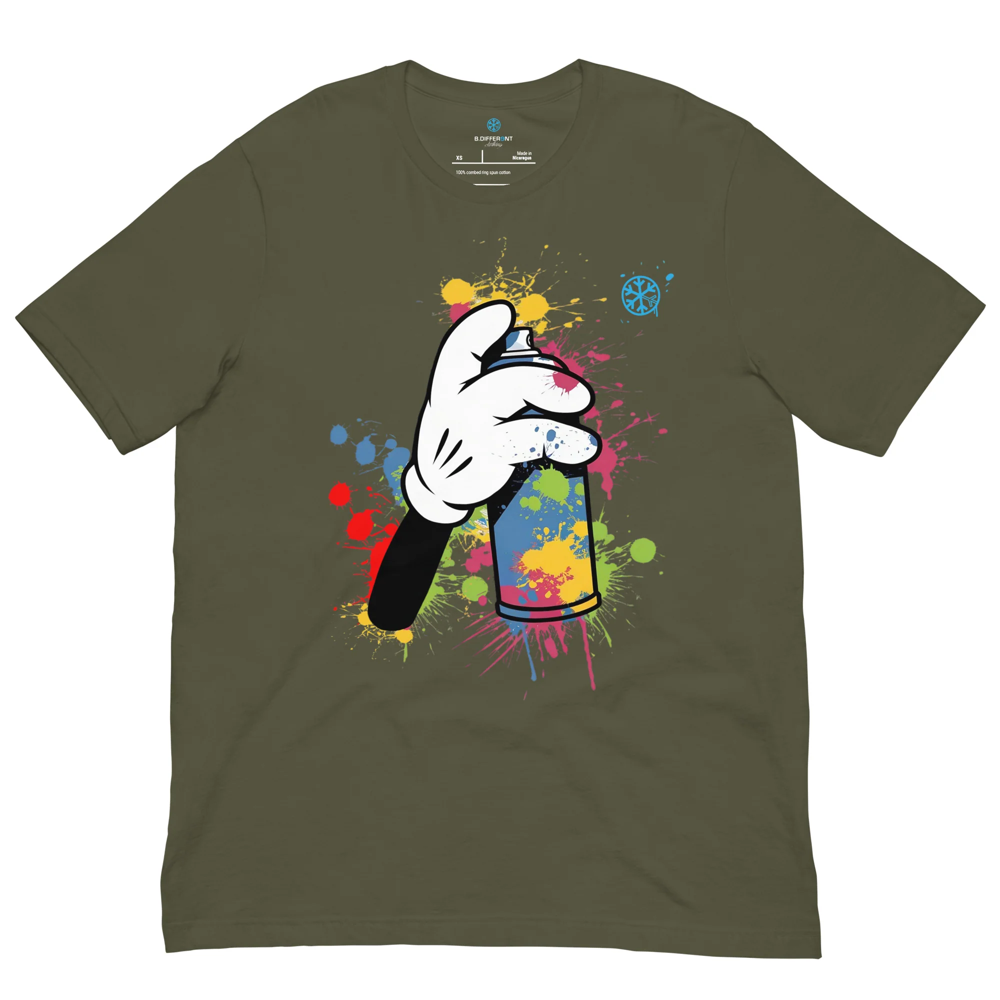 Hand Spray Can Graffiti Tee - Image 13