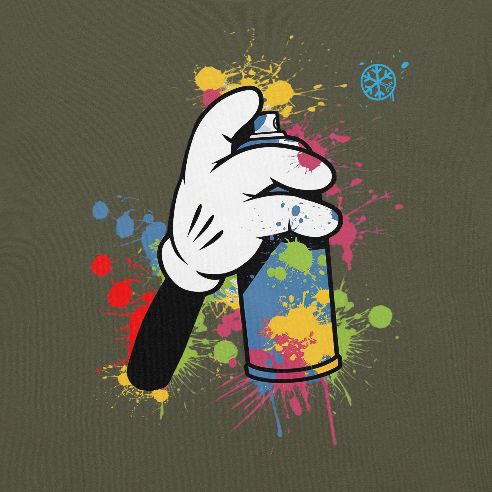Hand Spray Can Graffiti Tee - Image 14