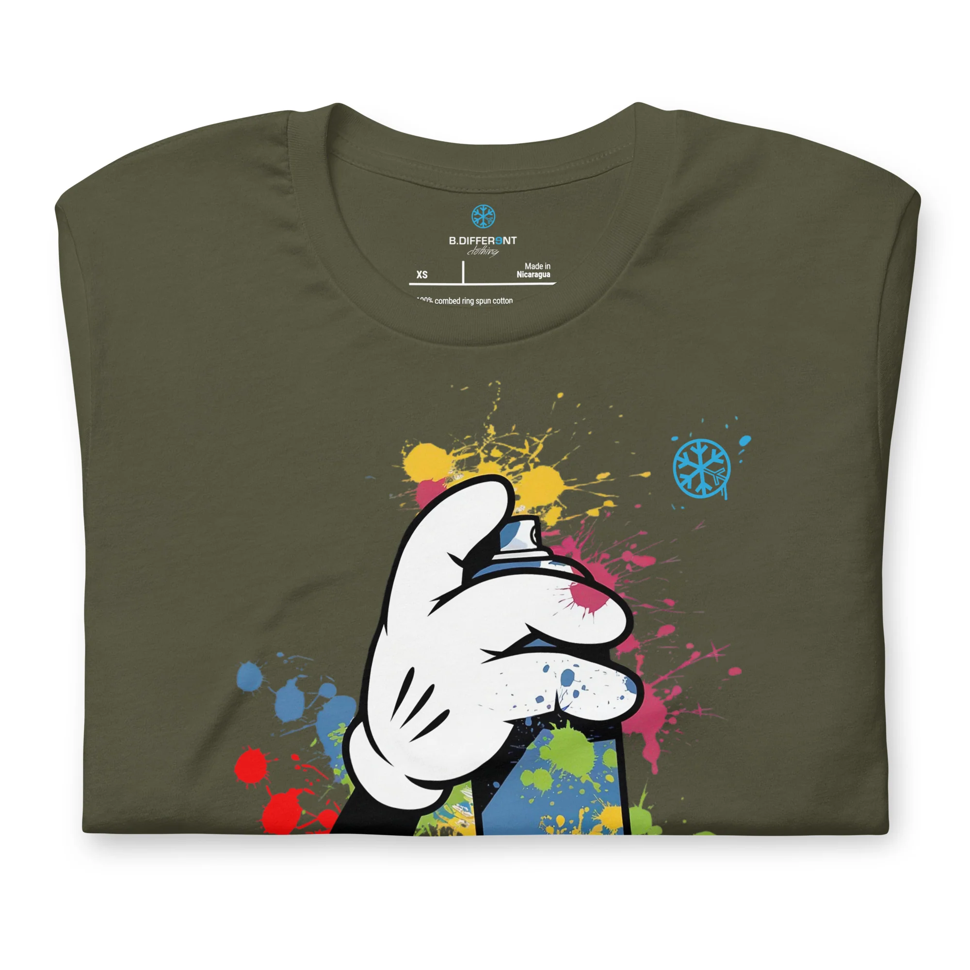 Hand Spray Can Graffiti Tee - Image 15