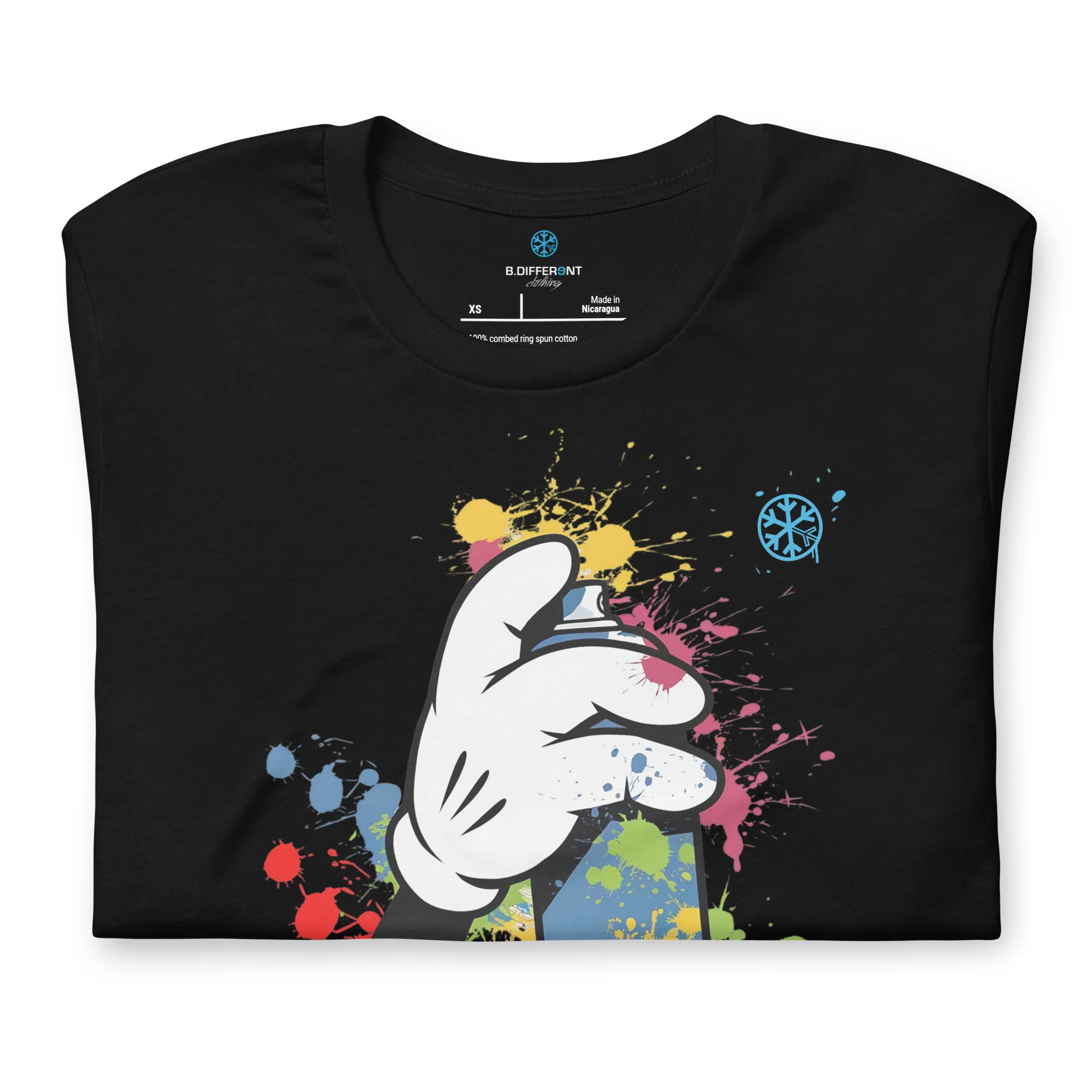 Hand Spray Can Graffiti Tee - Image 3