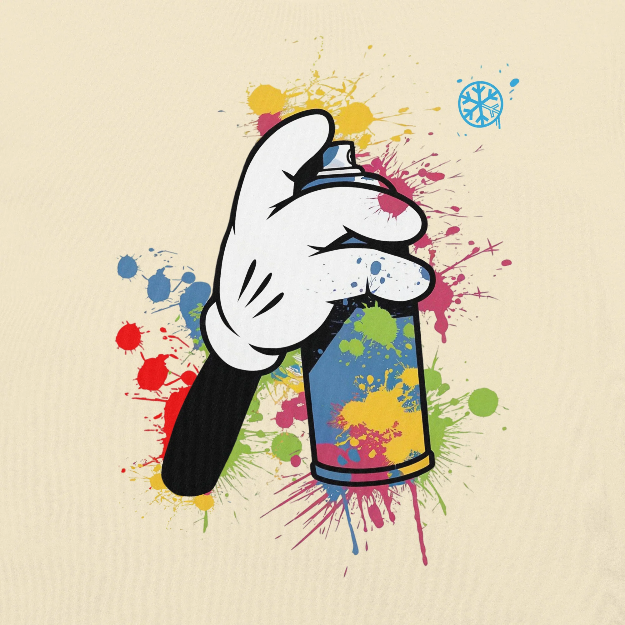 Hand Spray Can Graffiti Tee - Image 32