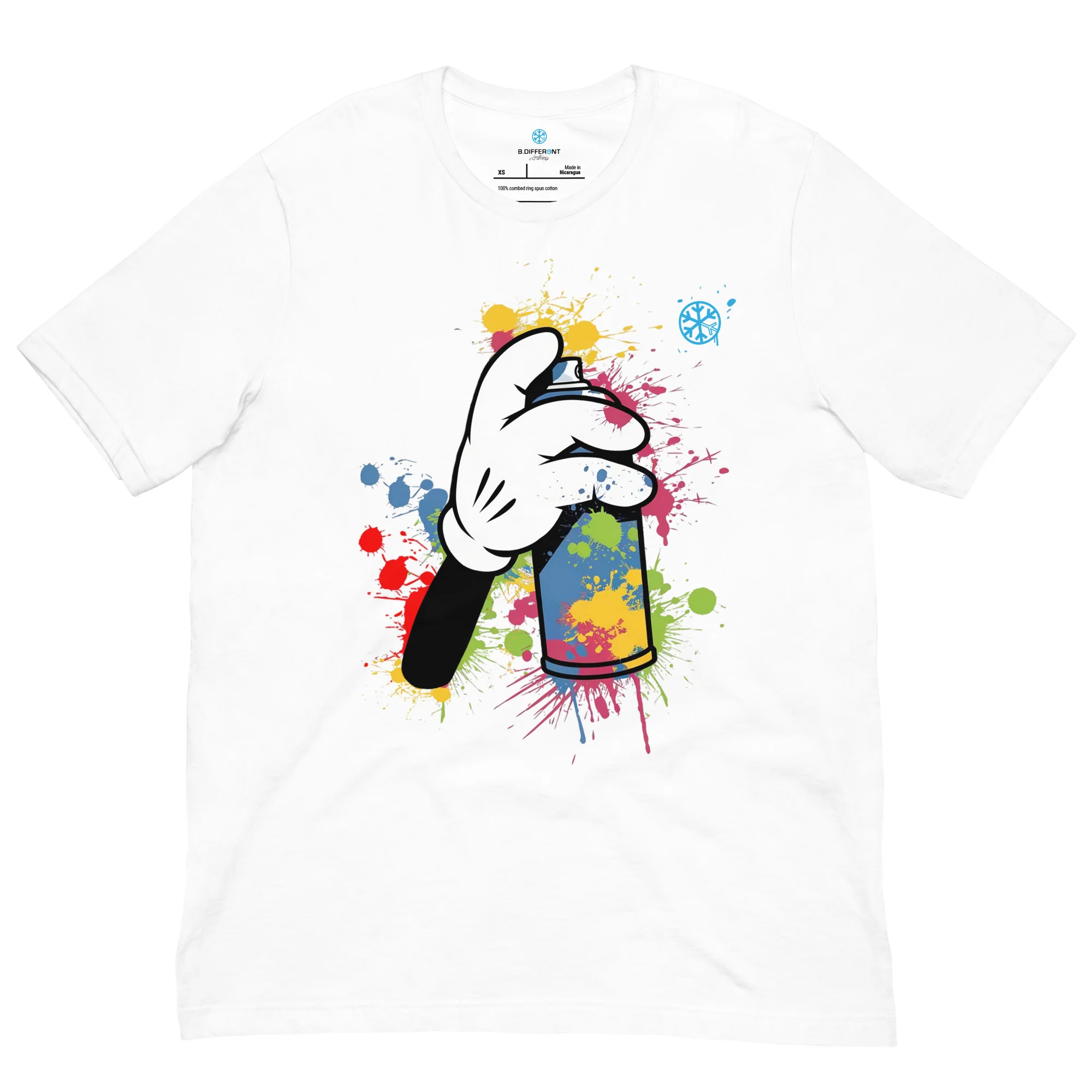Hand Spray Can Graffiti Tee - Image 37