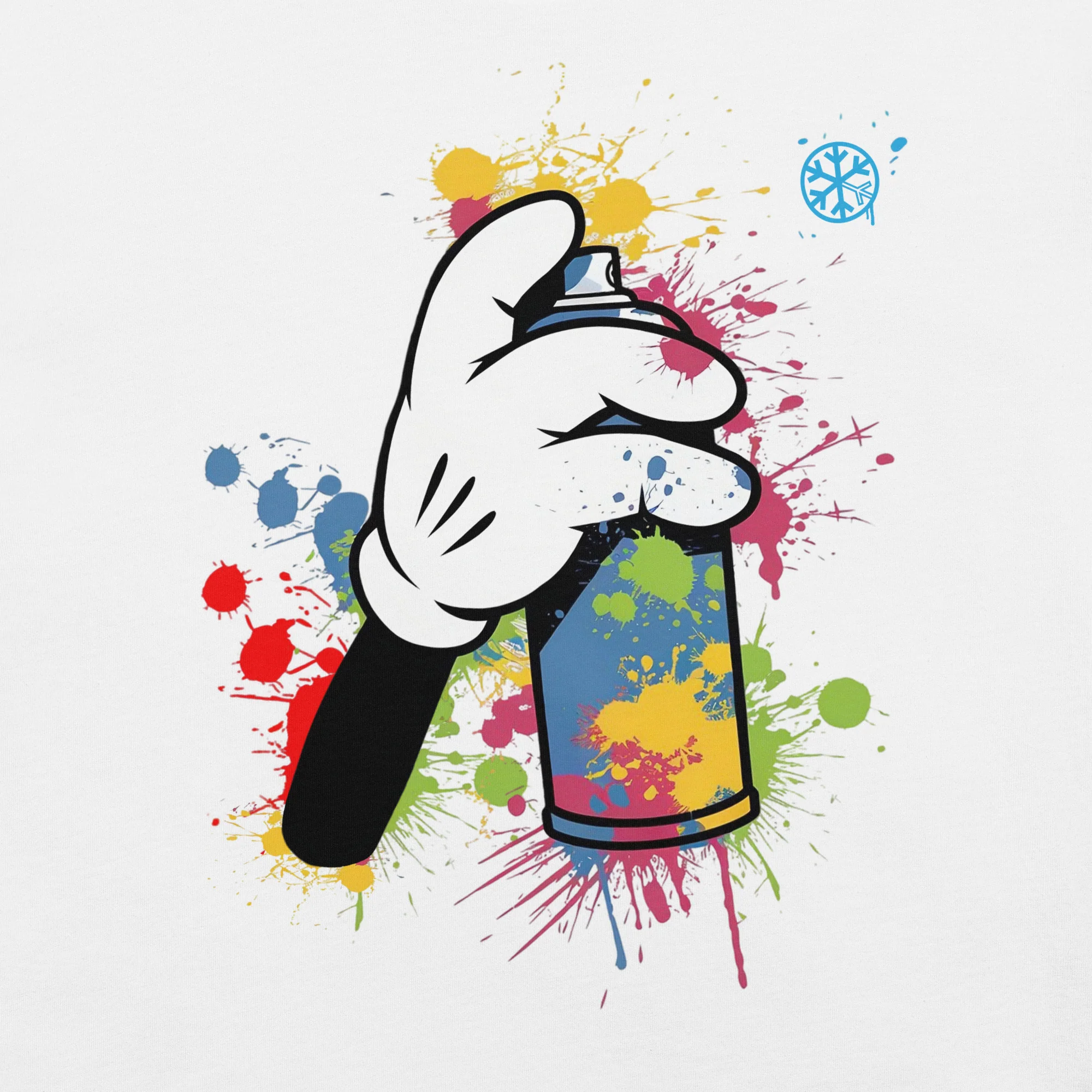 Hand Spray Can Graffiti Tee - Image 38