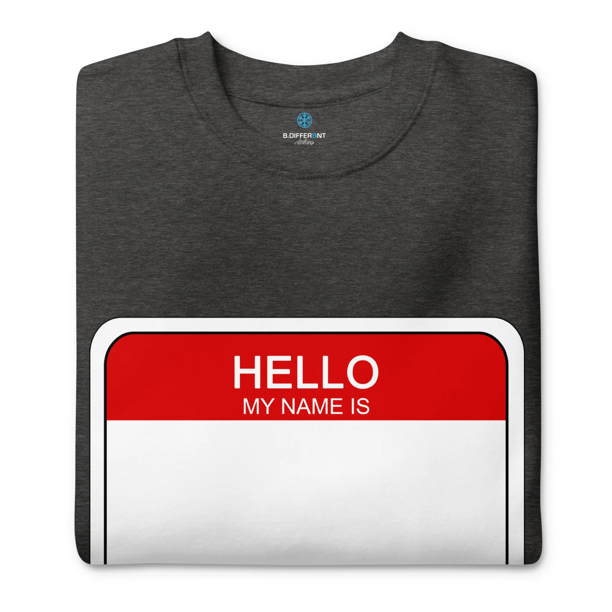 Hello My Name Is Sticker Graffiti Sweatshirt - Image 9