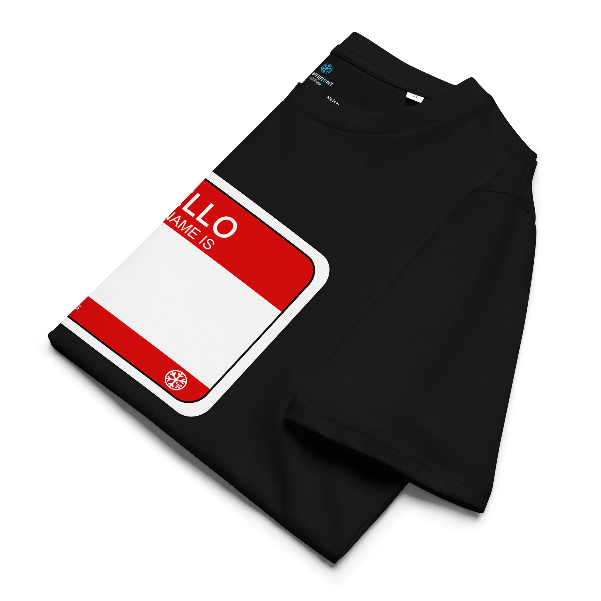 Hello My Name Is Sticker Graffiti Tee - Image 10