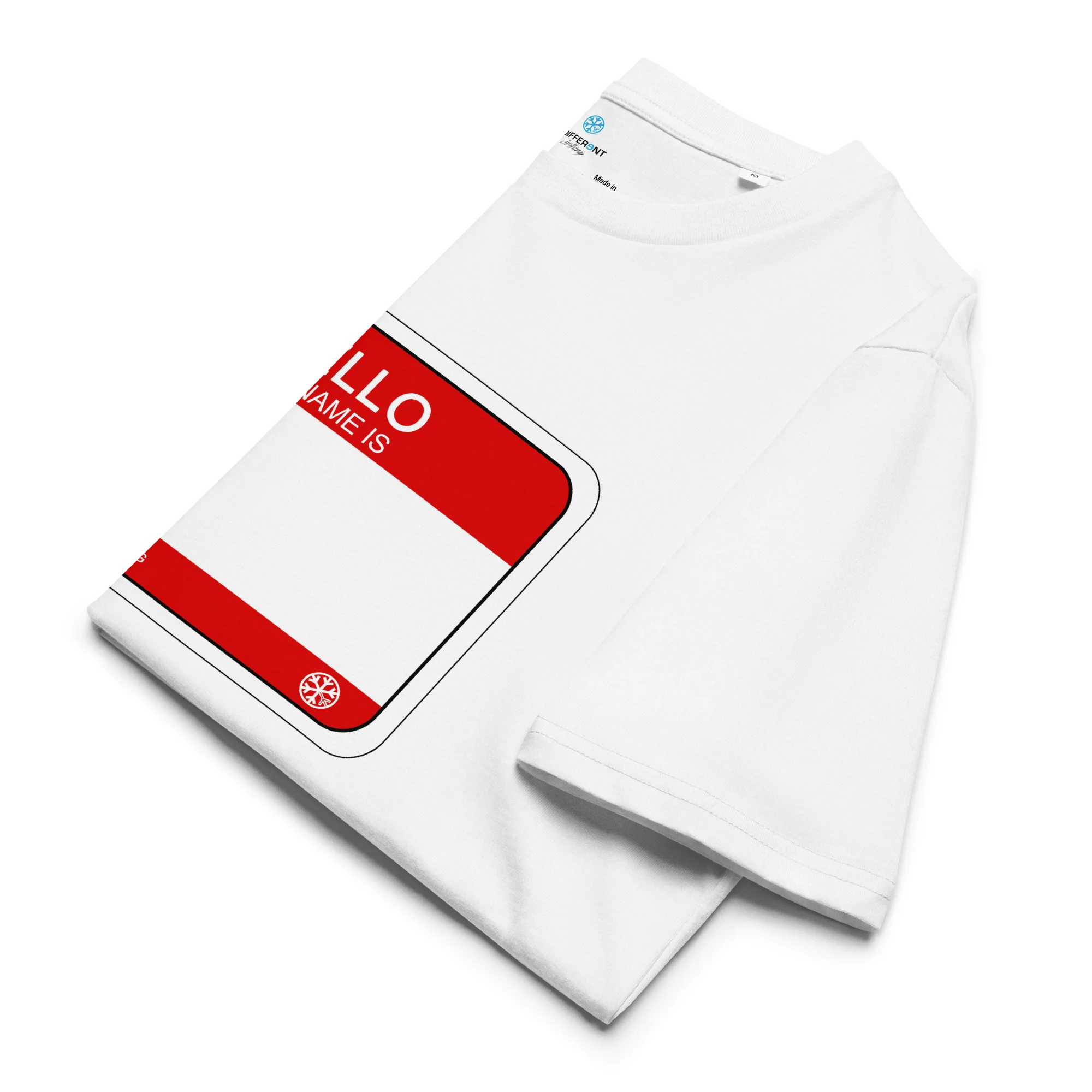 Hello My Name Is Sticker Graffiti Tee - Image 14