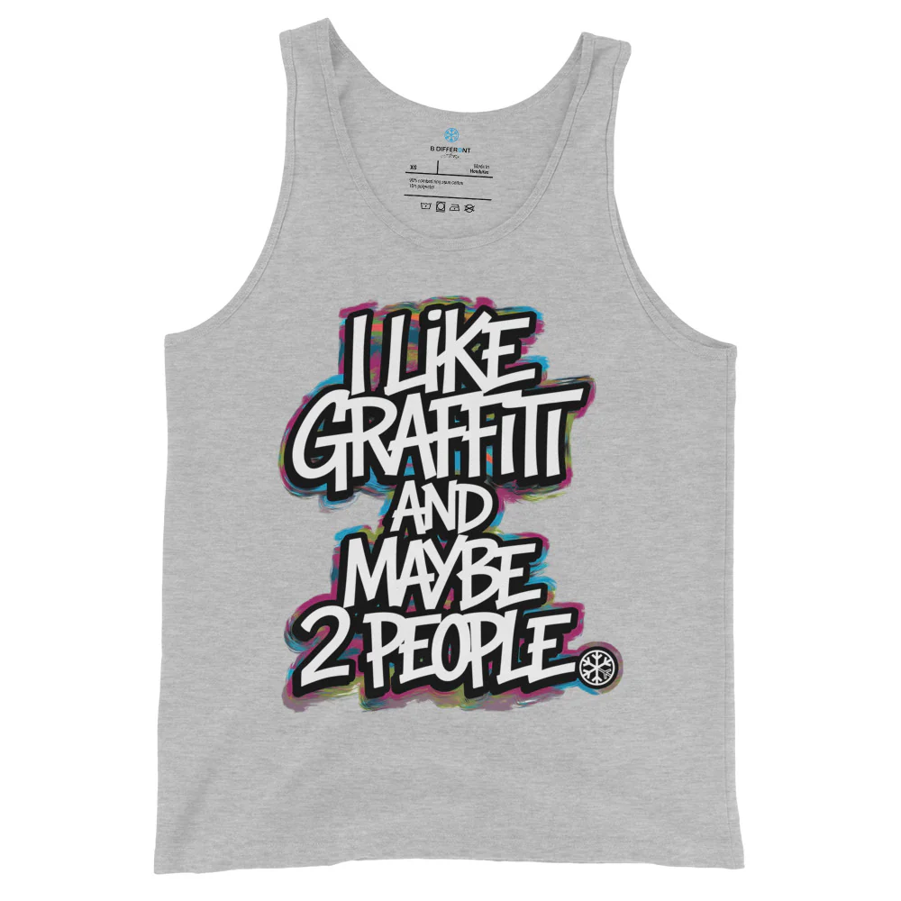 I Like Graffiti and Maybe 2 People Tank Top - Image 5