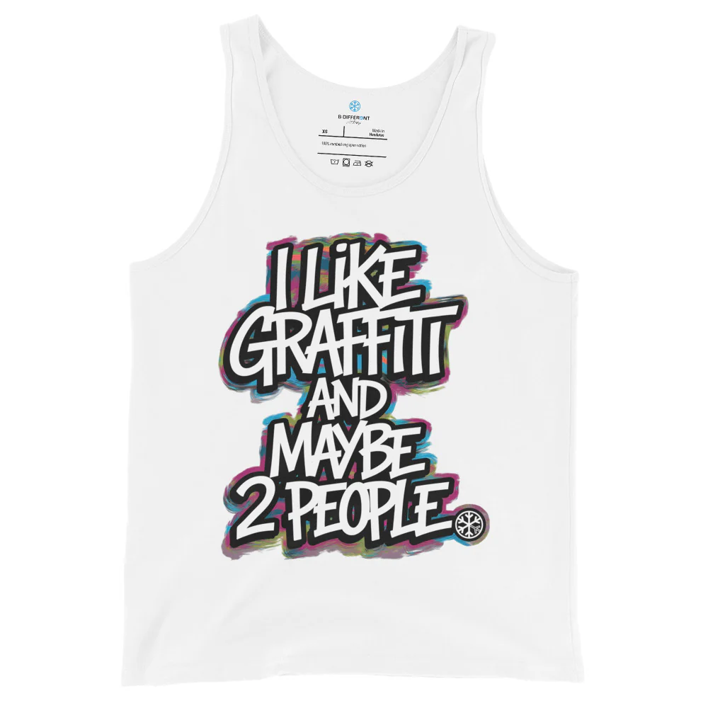 I Like Graffiti and Maybe 2 People Tank Top - Image 7