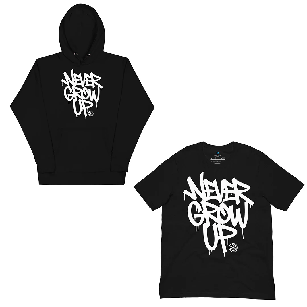 Never Grow Up Graffiti Bundle (Hoodie + Tee)
