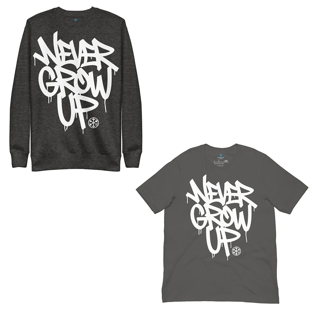 Never Grow Up Graffiti Bundle (Sweatshirt + Tee) - Image 3