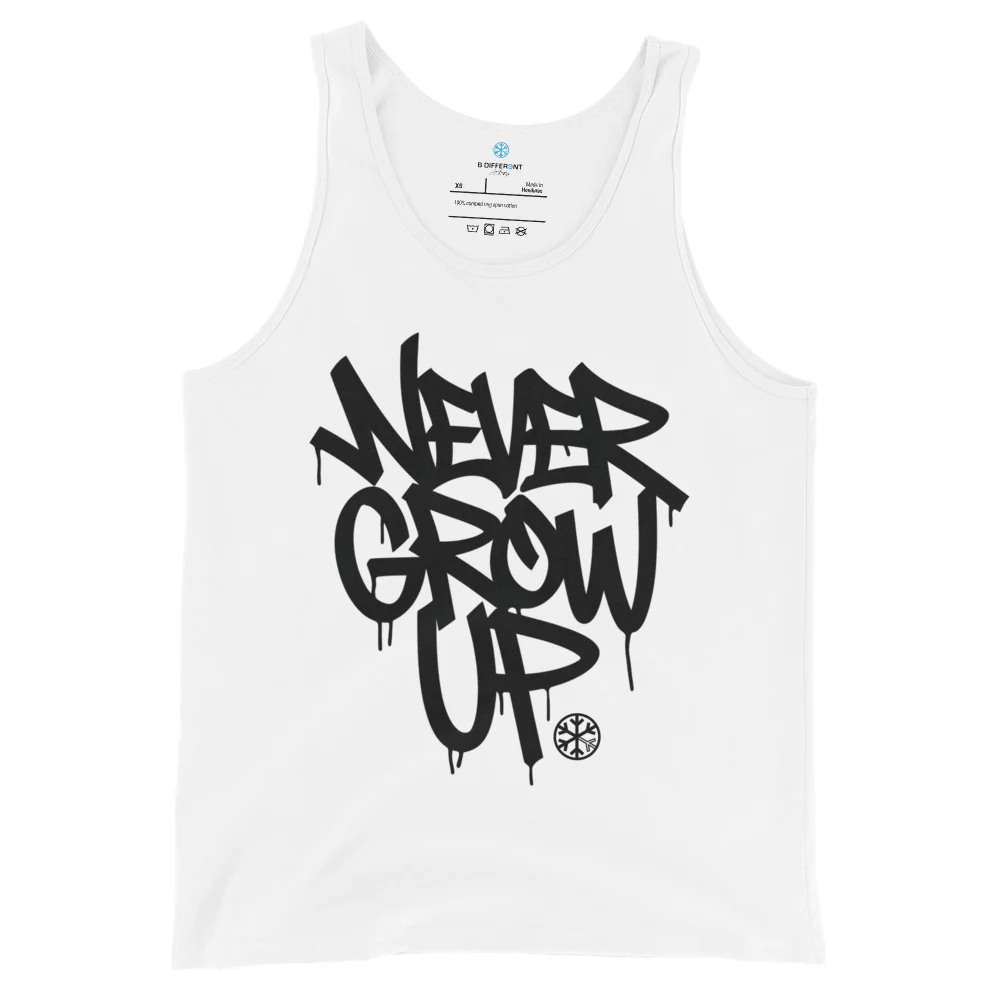 Never Grow Up Graffiti Tank Top - Image 11