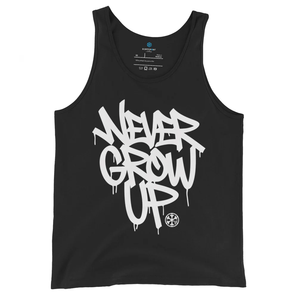 Never Grow Up Graffiti Tank Top - Image 3