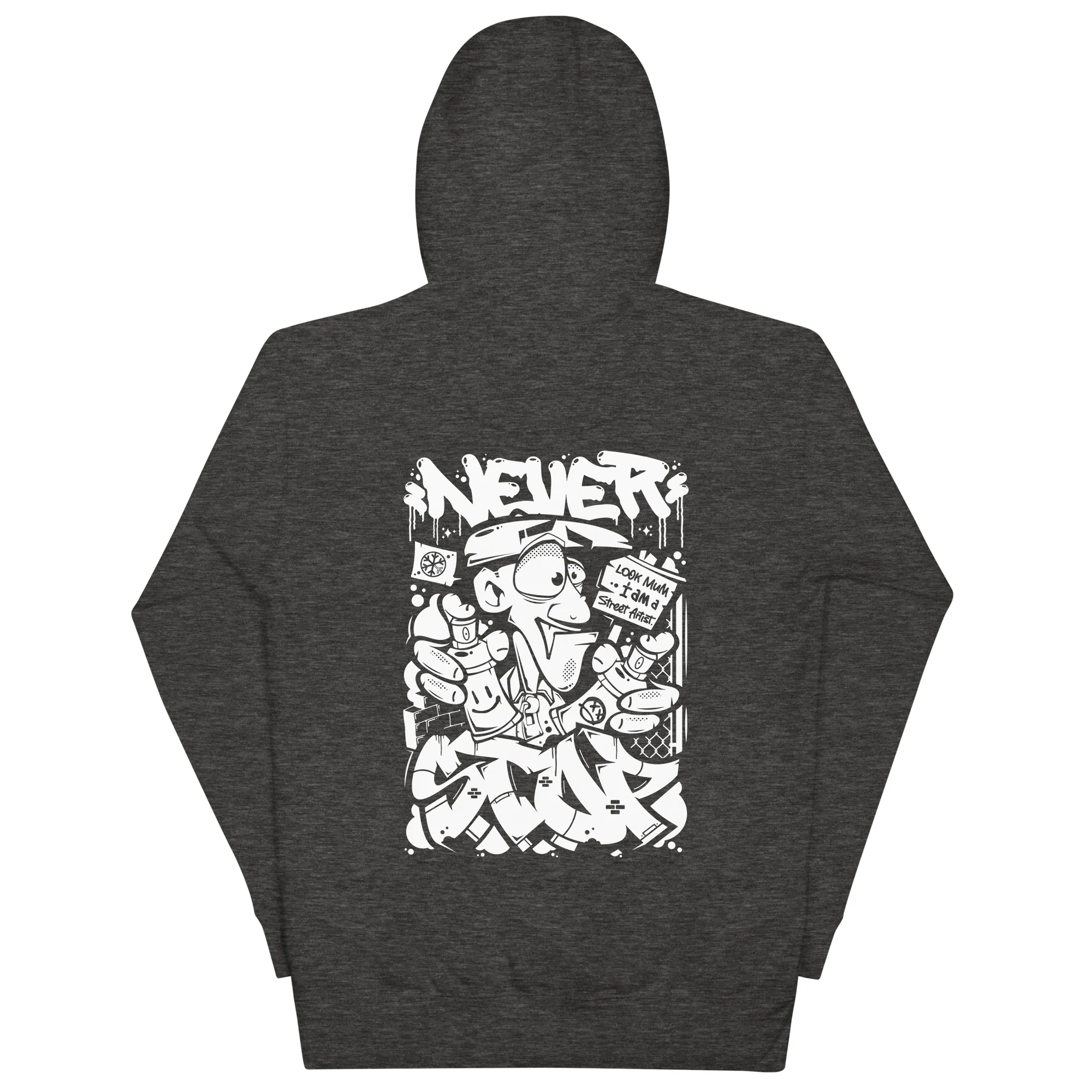 Never Stop Graffiti Character Hoodie