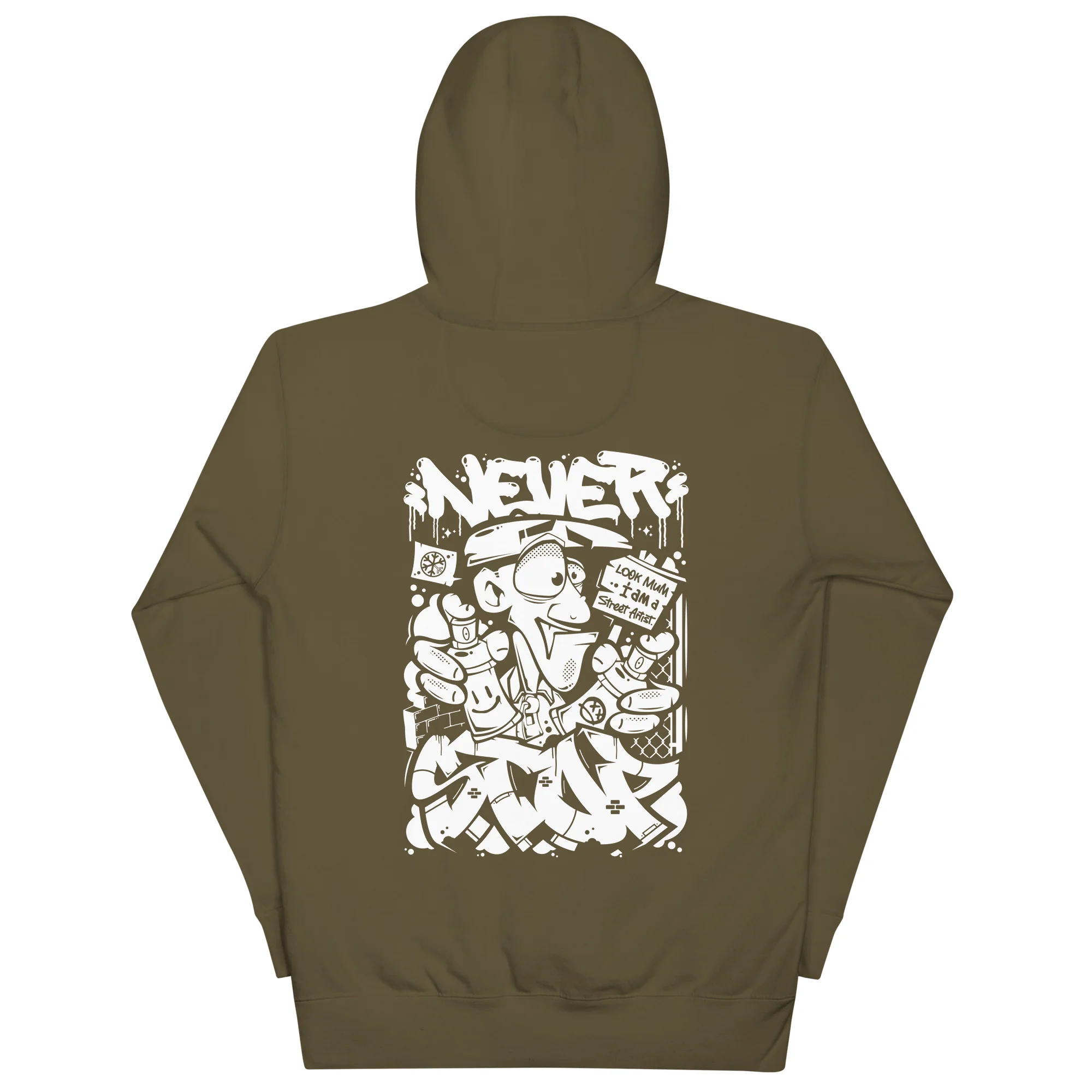 Never Stop Graffiti Character Hoodie - Image 29