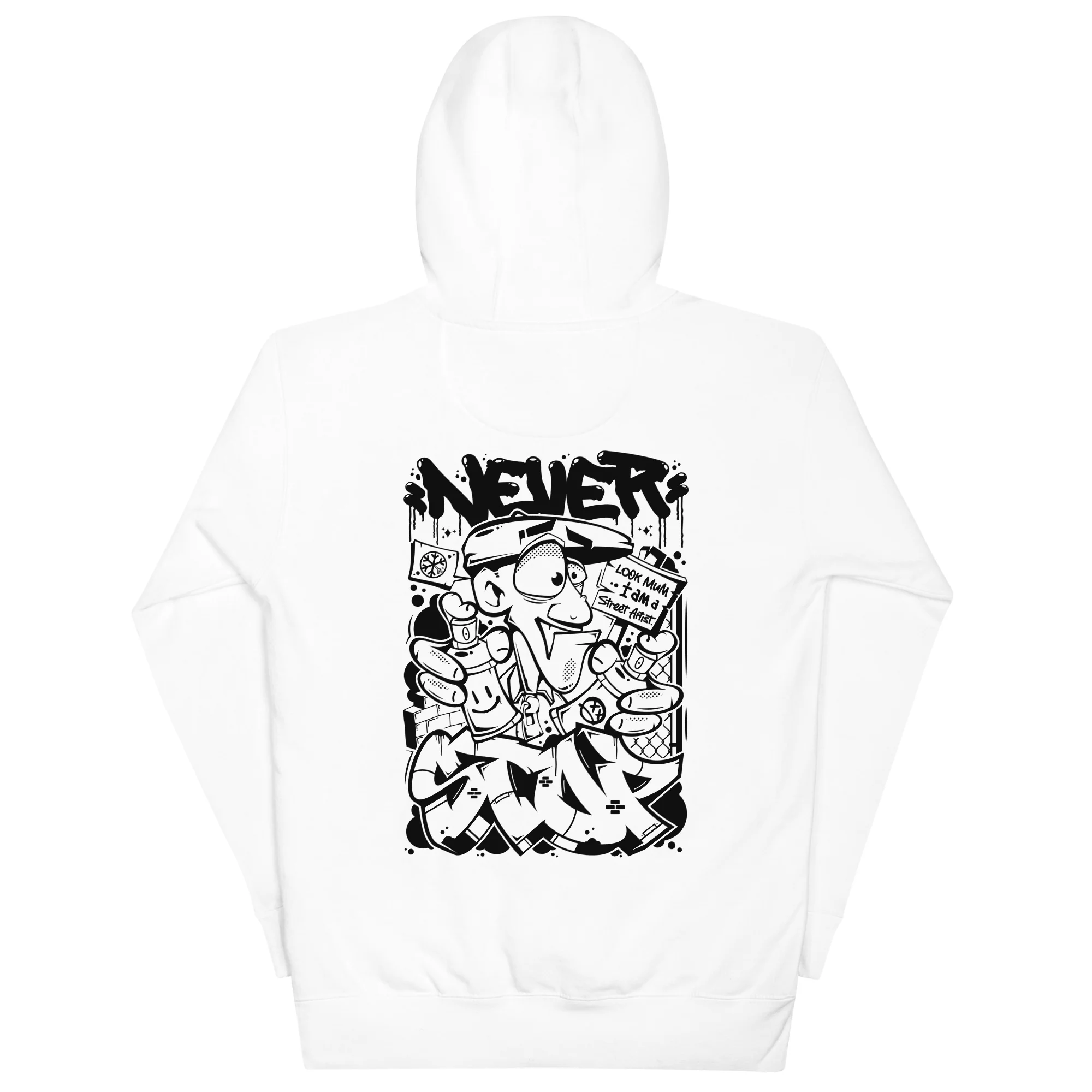 Never Stop Graffiti Character Hoodie - Image 57