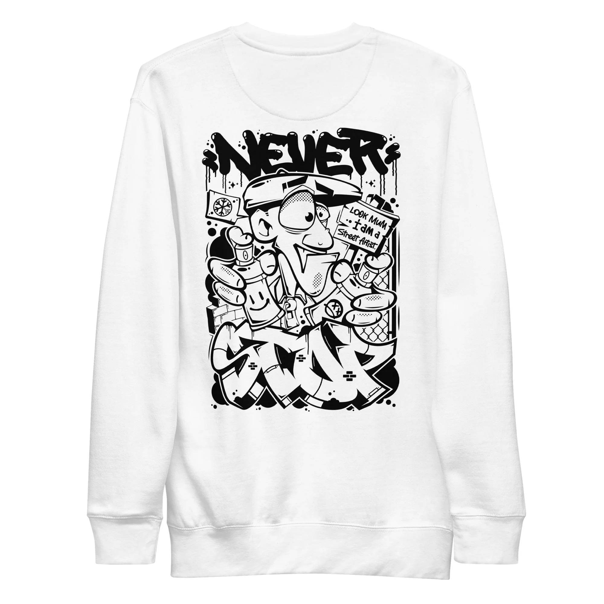 Never Stop Graffiti Character Sweatshirt - Image 29