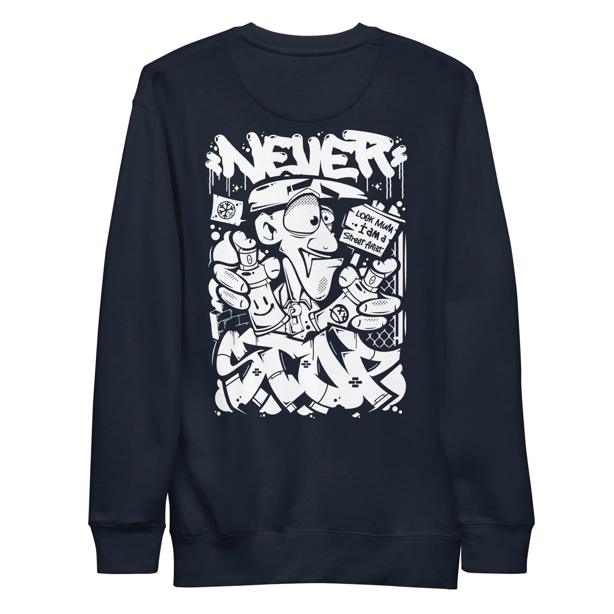 Never Stop Graffiti Character Sweatshirt - Image 36