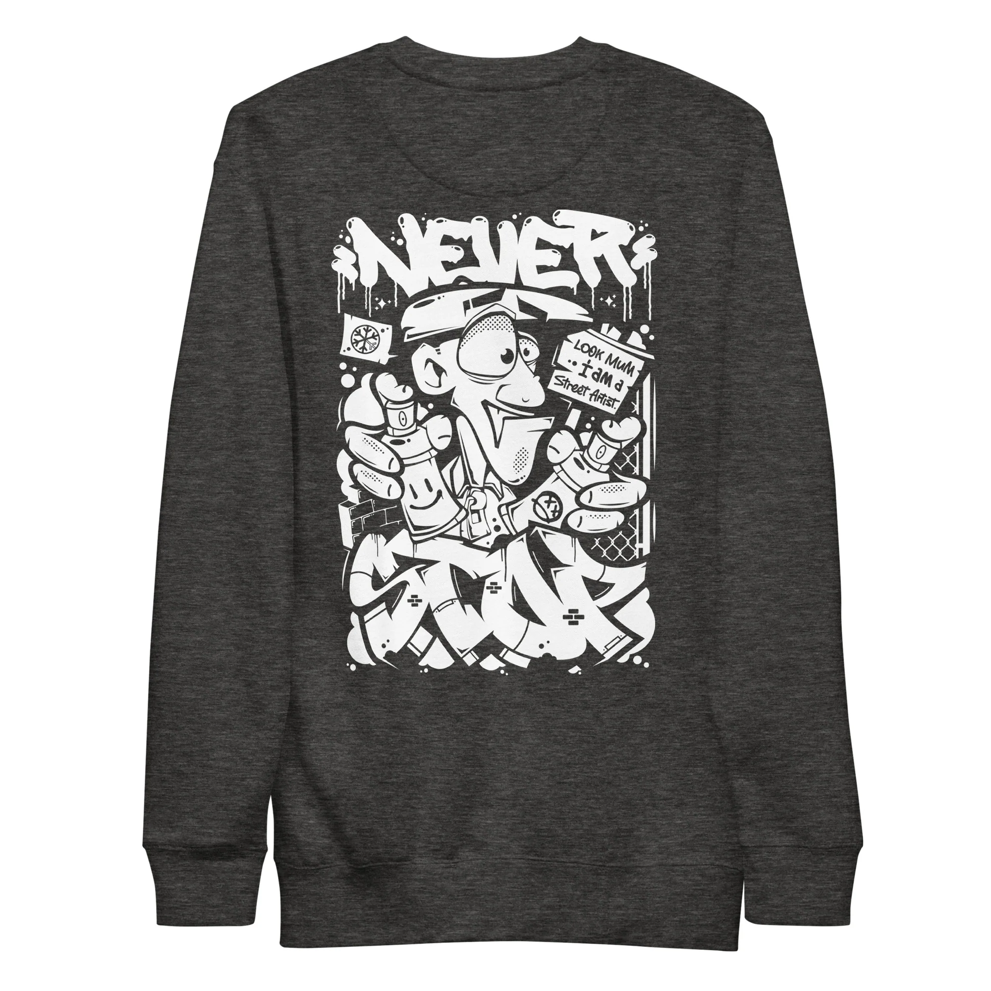 Never Stop Graffiti Character Sweatshirt - Image 43