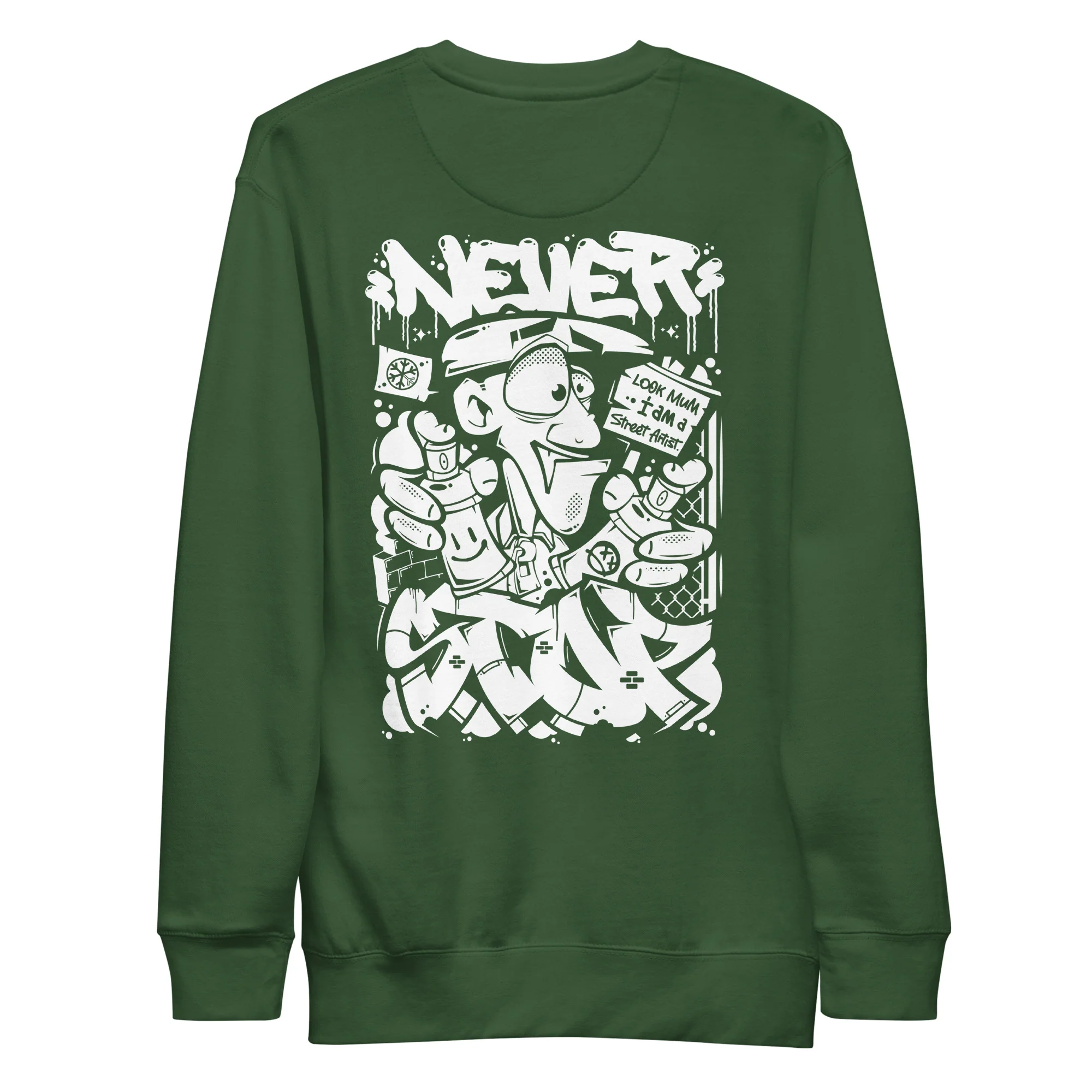 Never Stop Graffiti Character Sweatshirt - Image 50