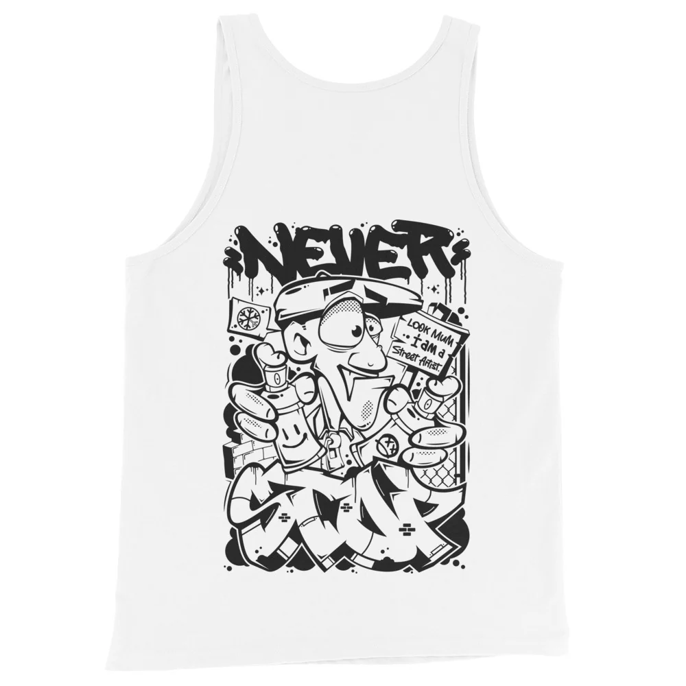 Never Stop Graffiti Character Tank Top