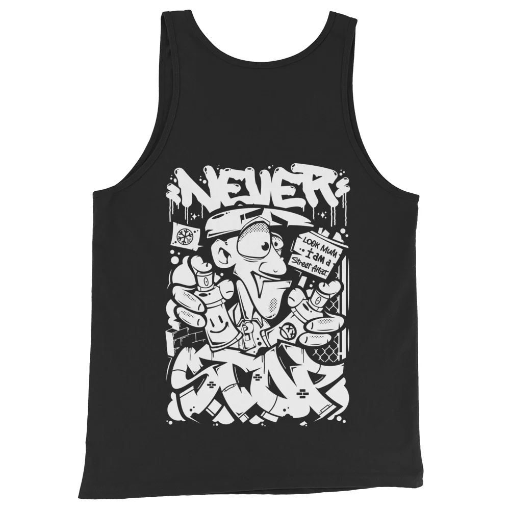 Never Stop Graffiti Character Tank Top - Image 3