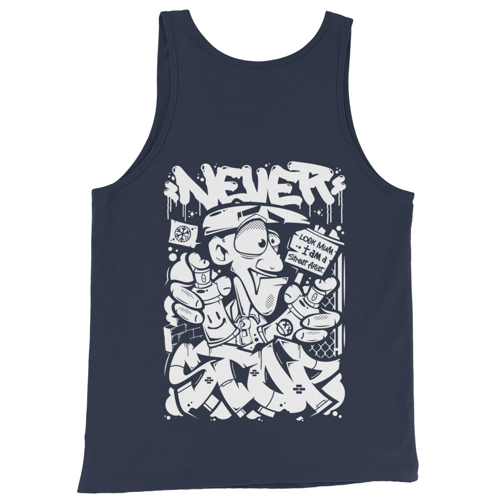 Never Stop Graffiti Character Tank Top - Image 5