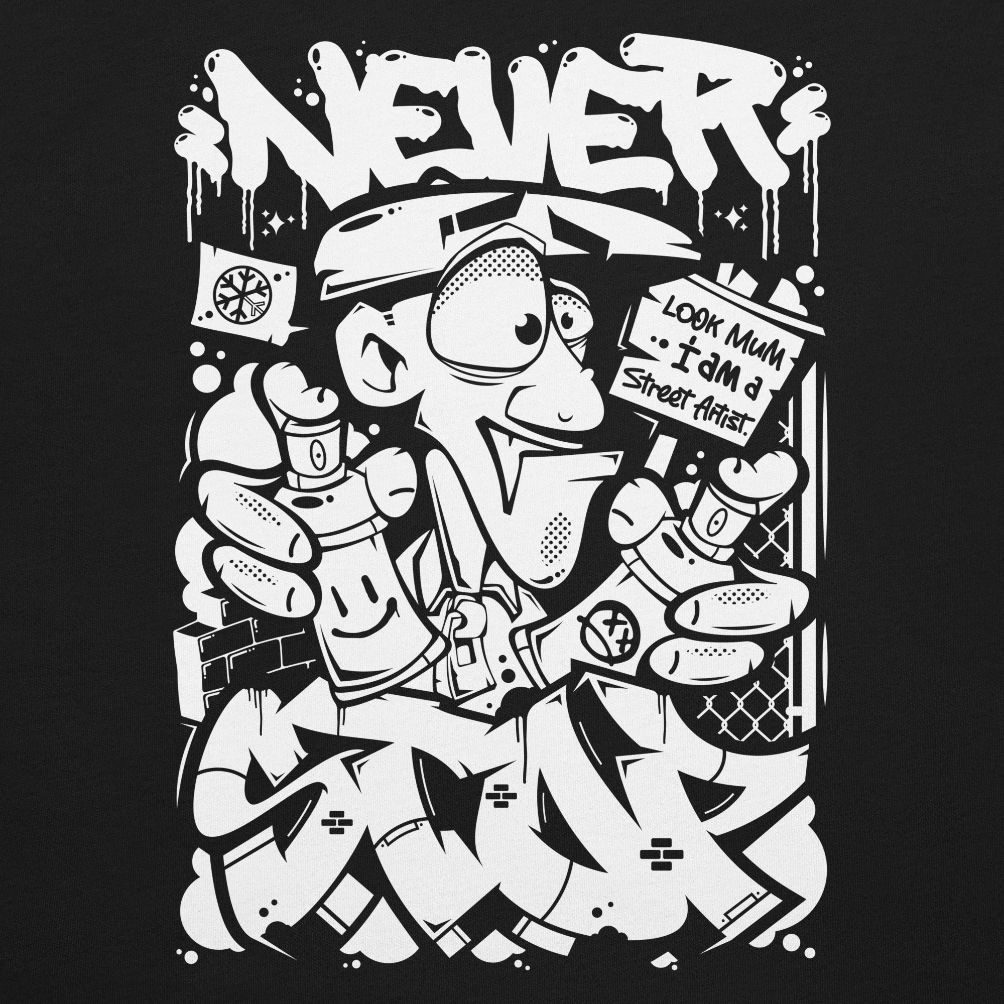 Never Stop Graffiti Character Tee - Image 10